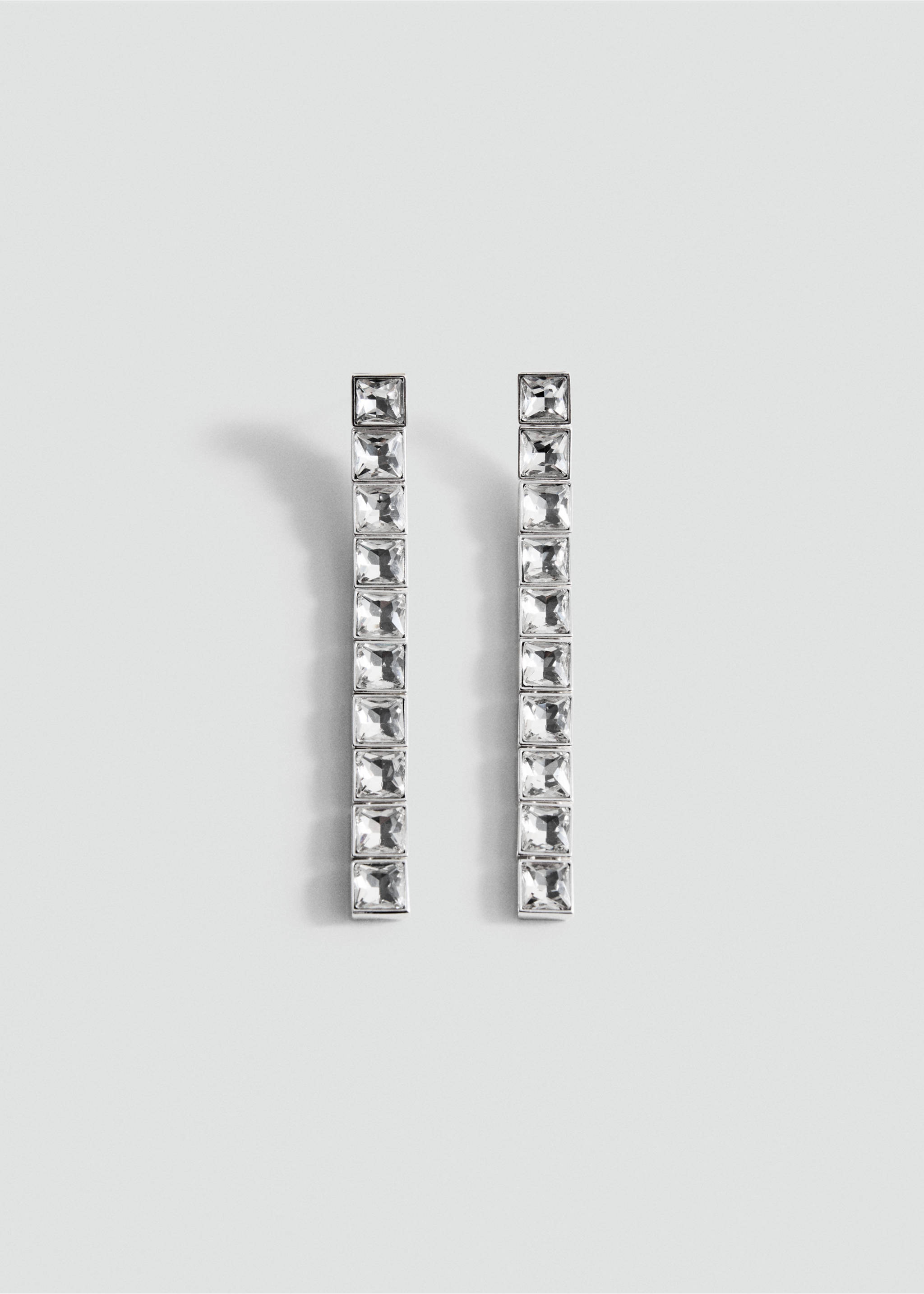 Crystal pendant earrings - Article without model, Silver. Ref: 17056359-00.