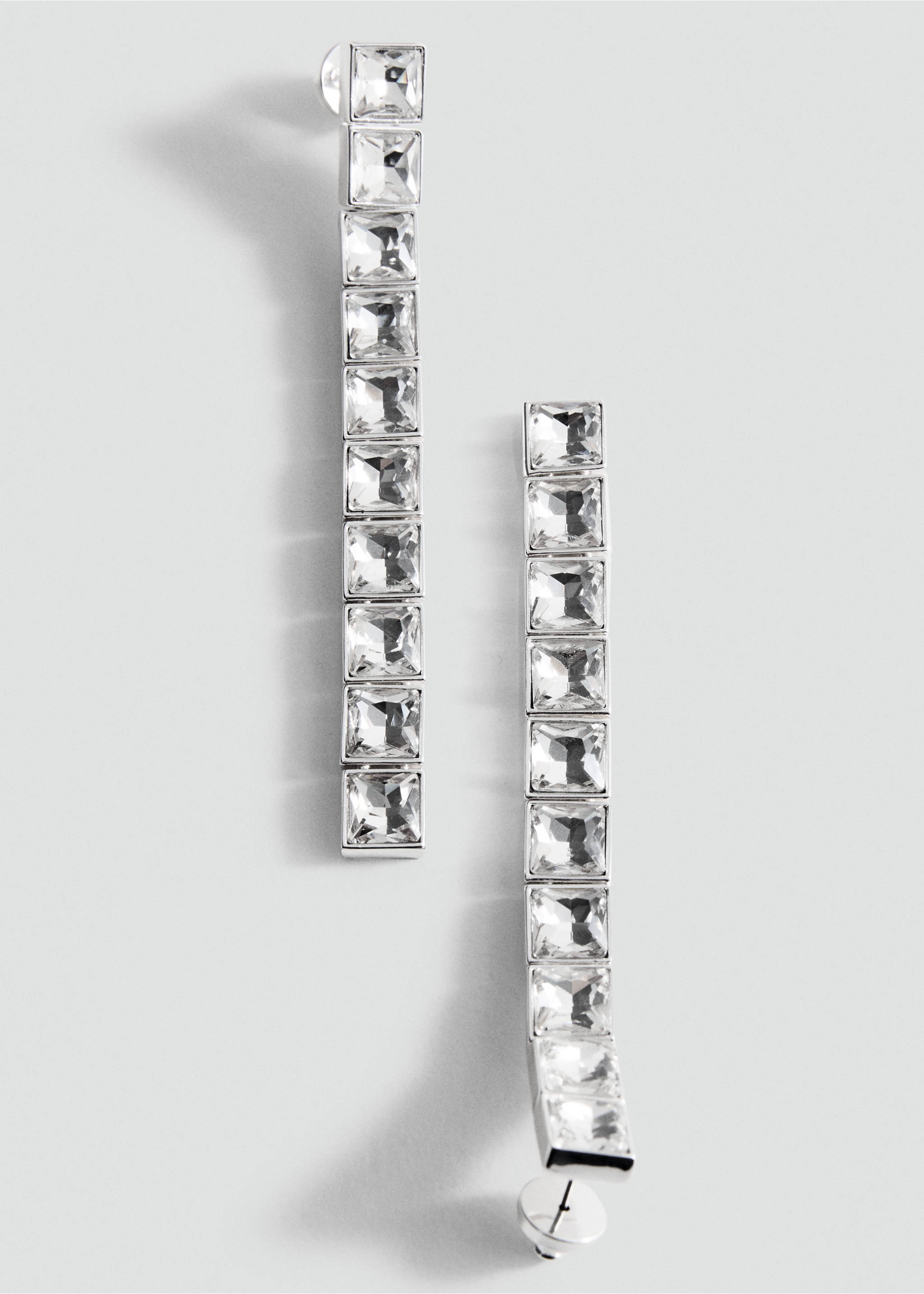 Crystal pendant earrings - Medium plane, Silver. Ref: 17056359-00.