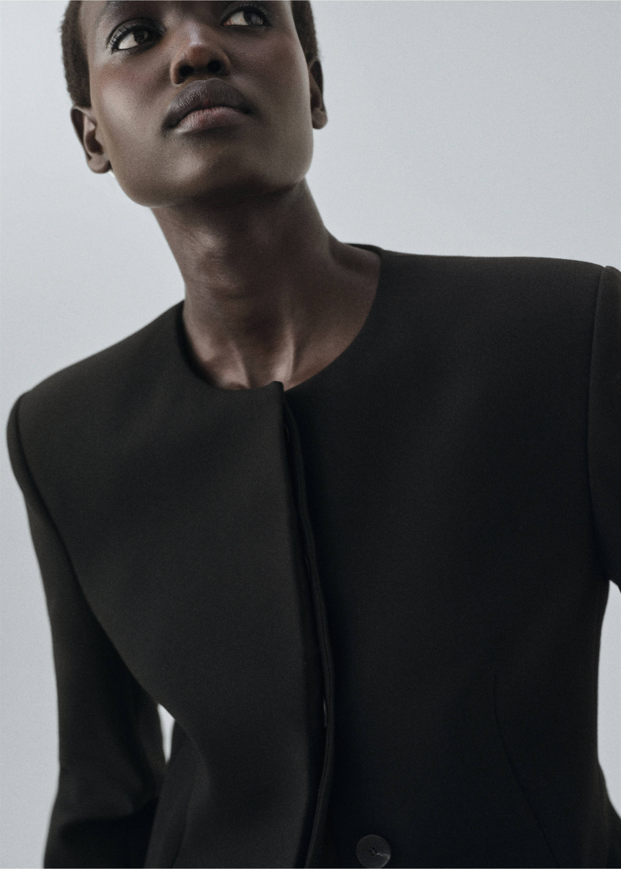 Tailored suit jacket - Details of the article 6, Black. Ref: 17056360-00.