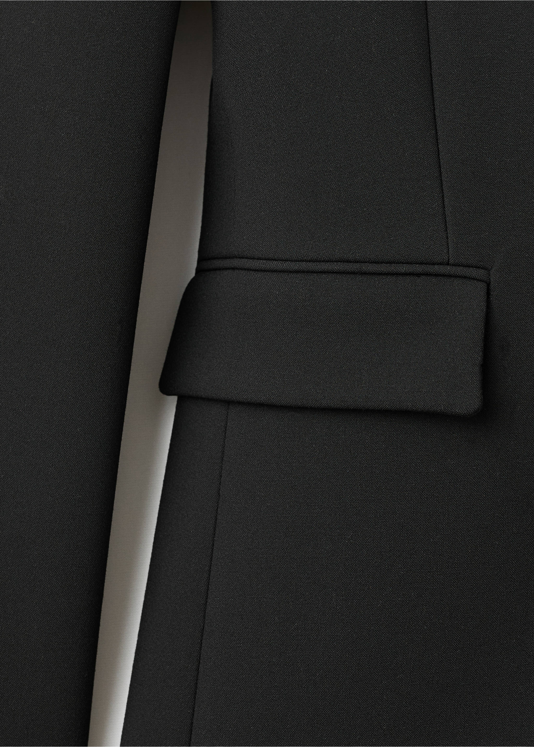 Tailored suit jacket - Details of the article 8, Black. Ref: 17056360-00.
