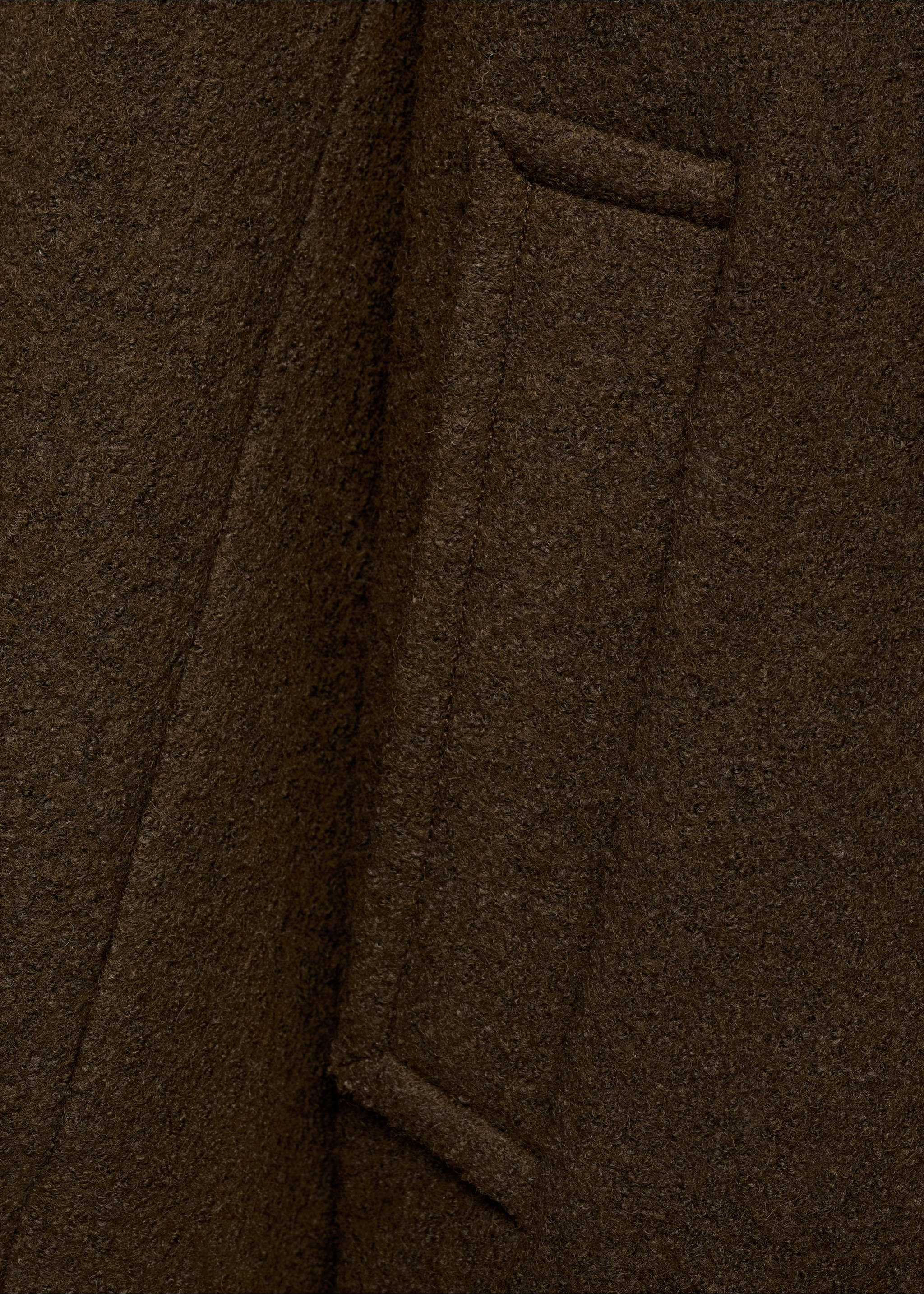 Oversized wool coat with maxi lapels - Details of the article 0, Khaki. Ref: 17056724-00.