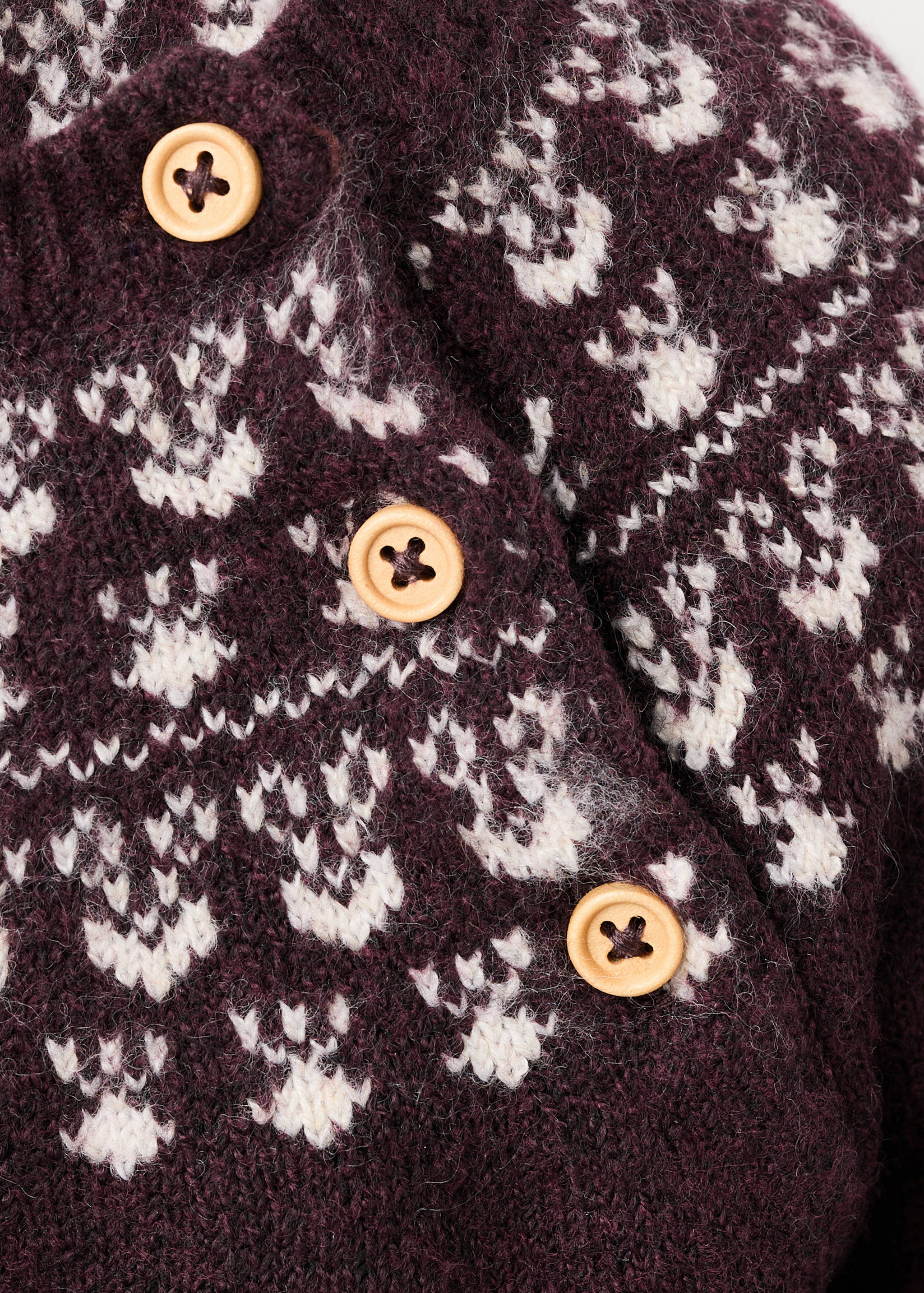 Žakárový svetr s knoflíky - Detail zboží 8