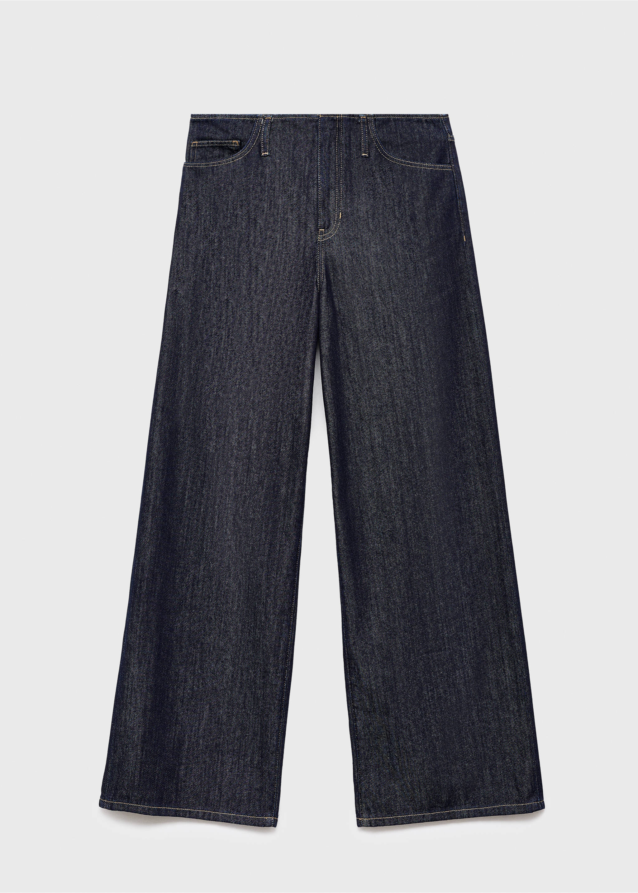Jeans med breda ben och mellanhög midja - Artikel utan modell, Blå. Ref: 17056743-00.