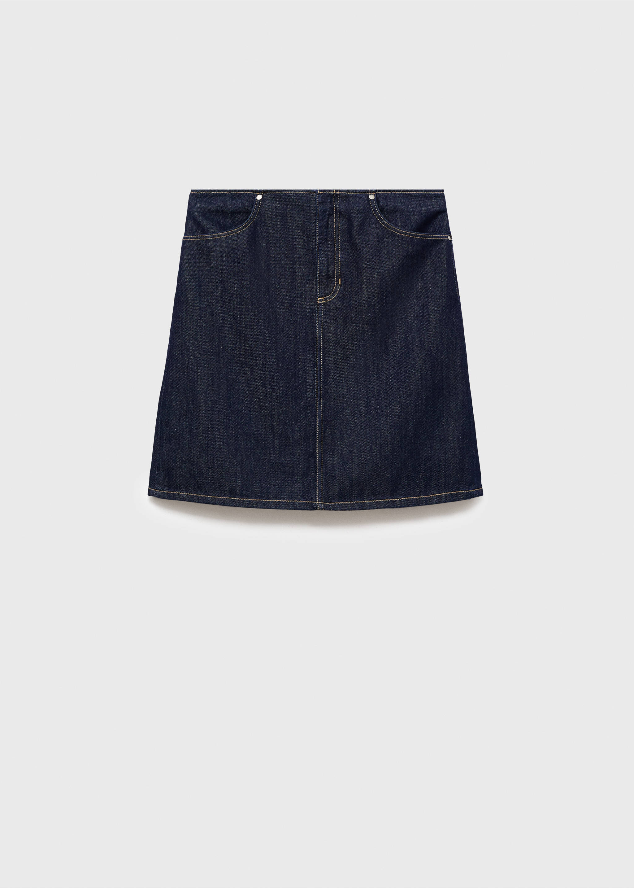Midi denim skirt - Article without model, Open Blue. Ref: 17056744-00.