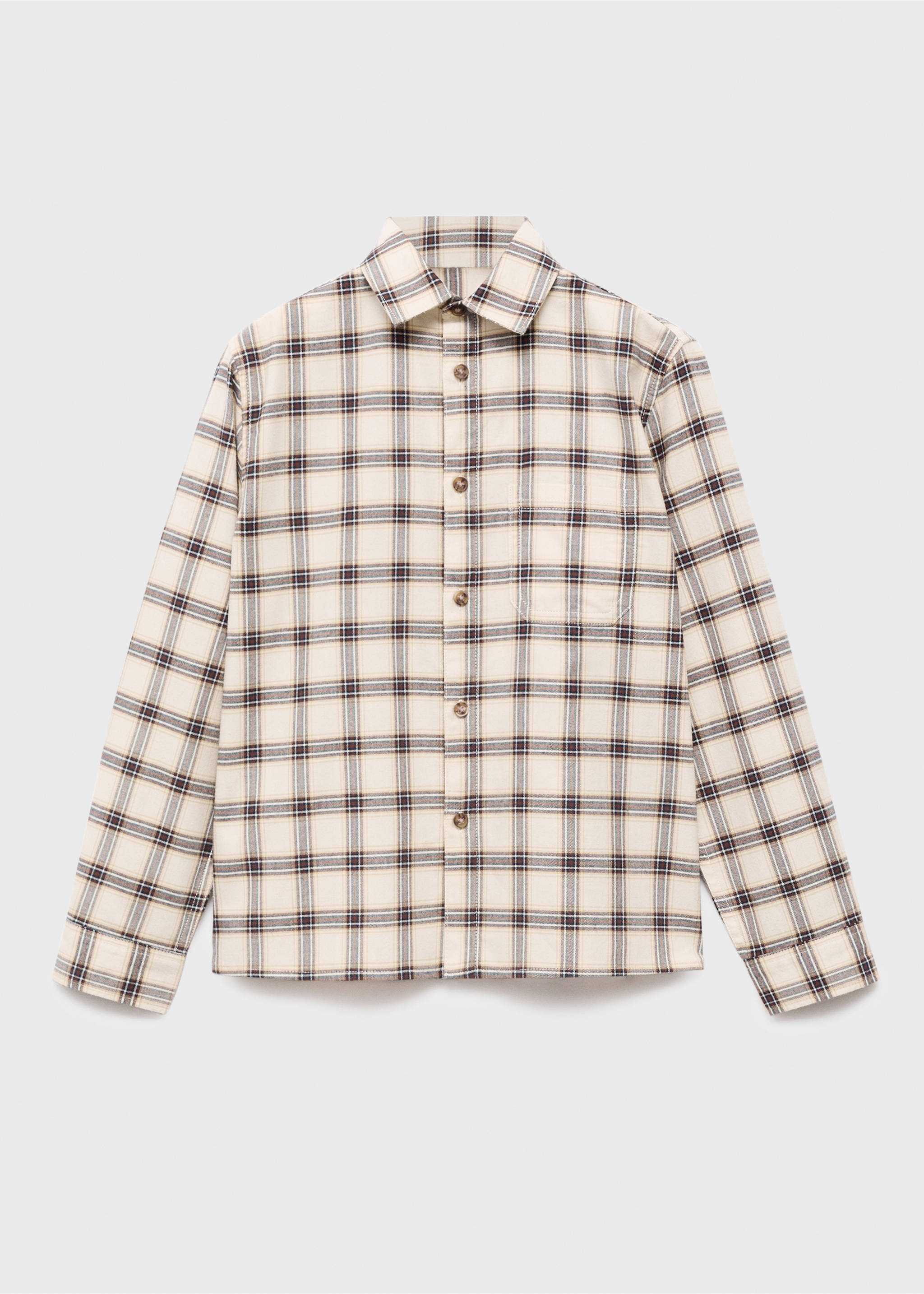 Check shirt - Article without model, Ivory White. Ref: 17057122-00.