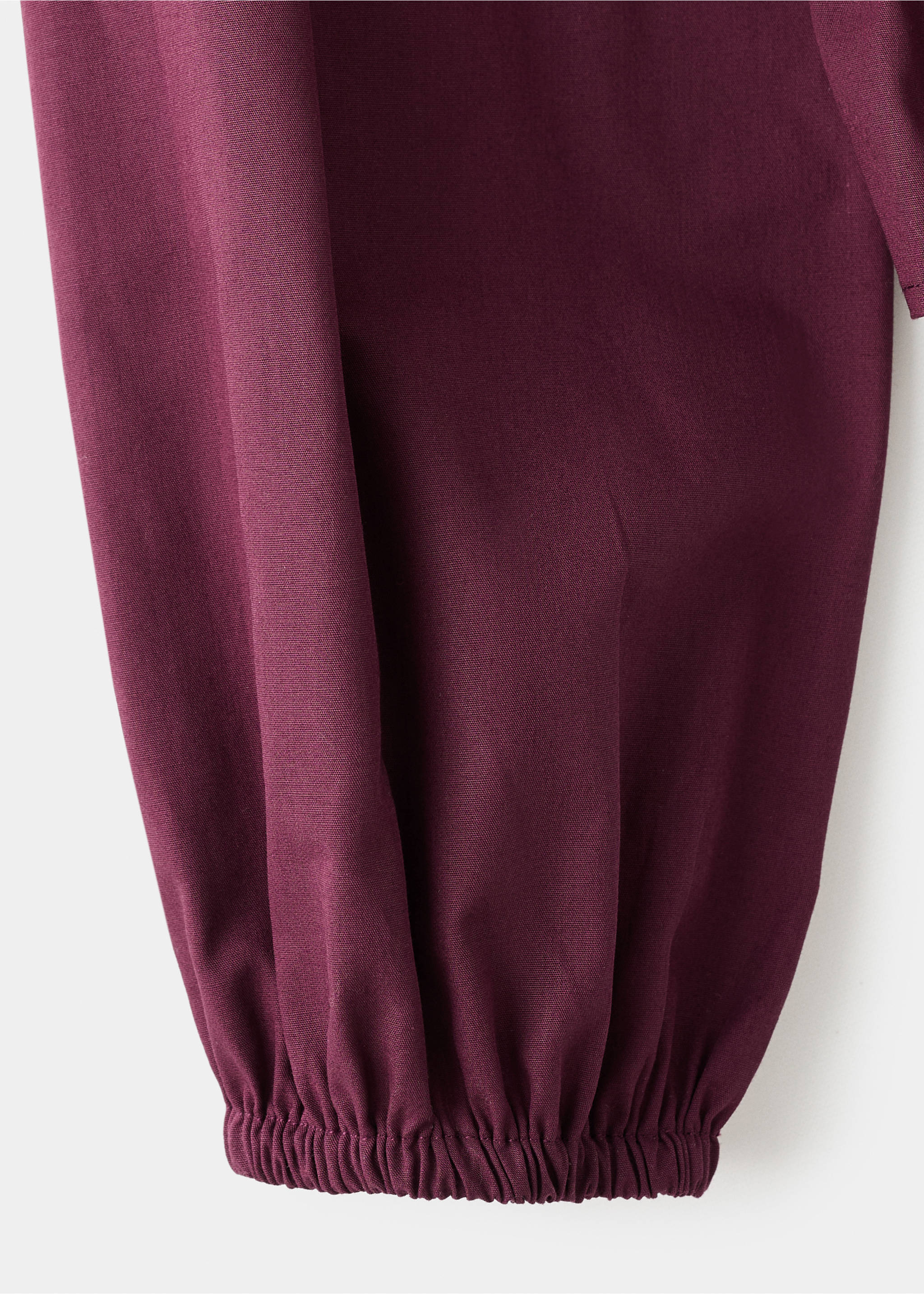 Blouse with gathered bows - Details of the article 0, Purple. Ref: 17057123-00.