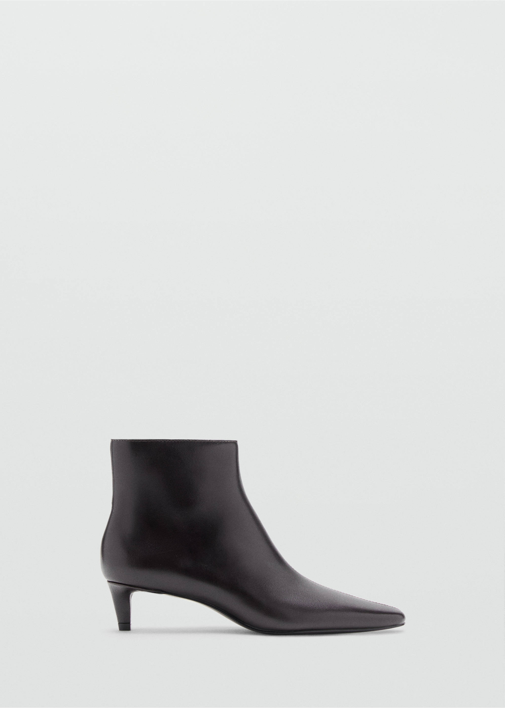 Leather boots with kitten heels - Article without model, Chocolate. Ref: 17057125-00.