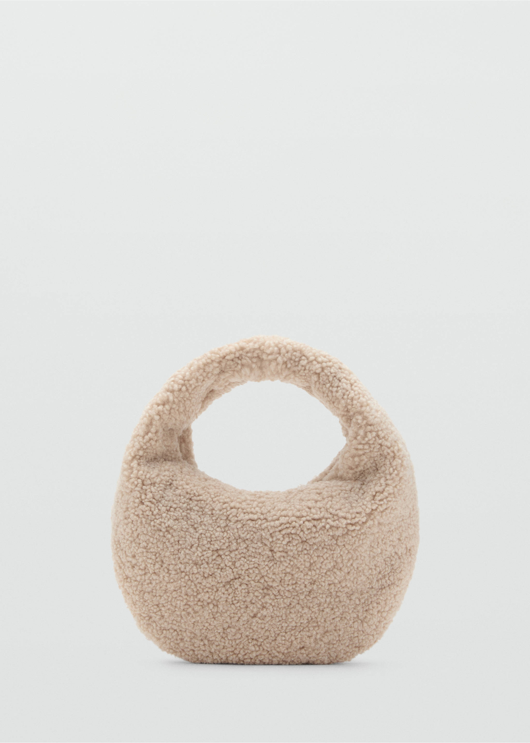 Shearling-effect textured bag - Article without model, Off White. Ref: 17057129-00.