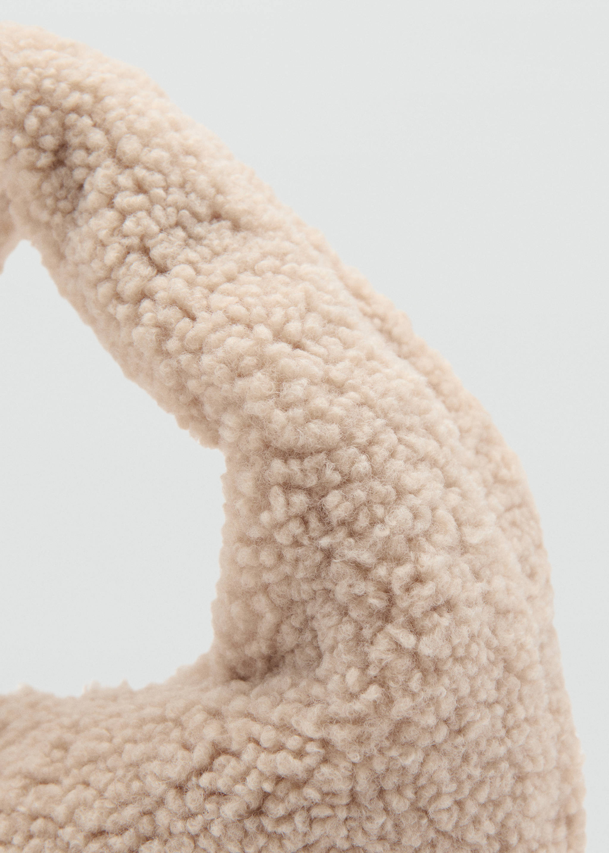Shearling-effect textured bag - Details of the article 1