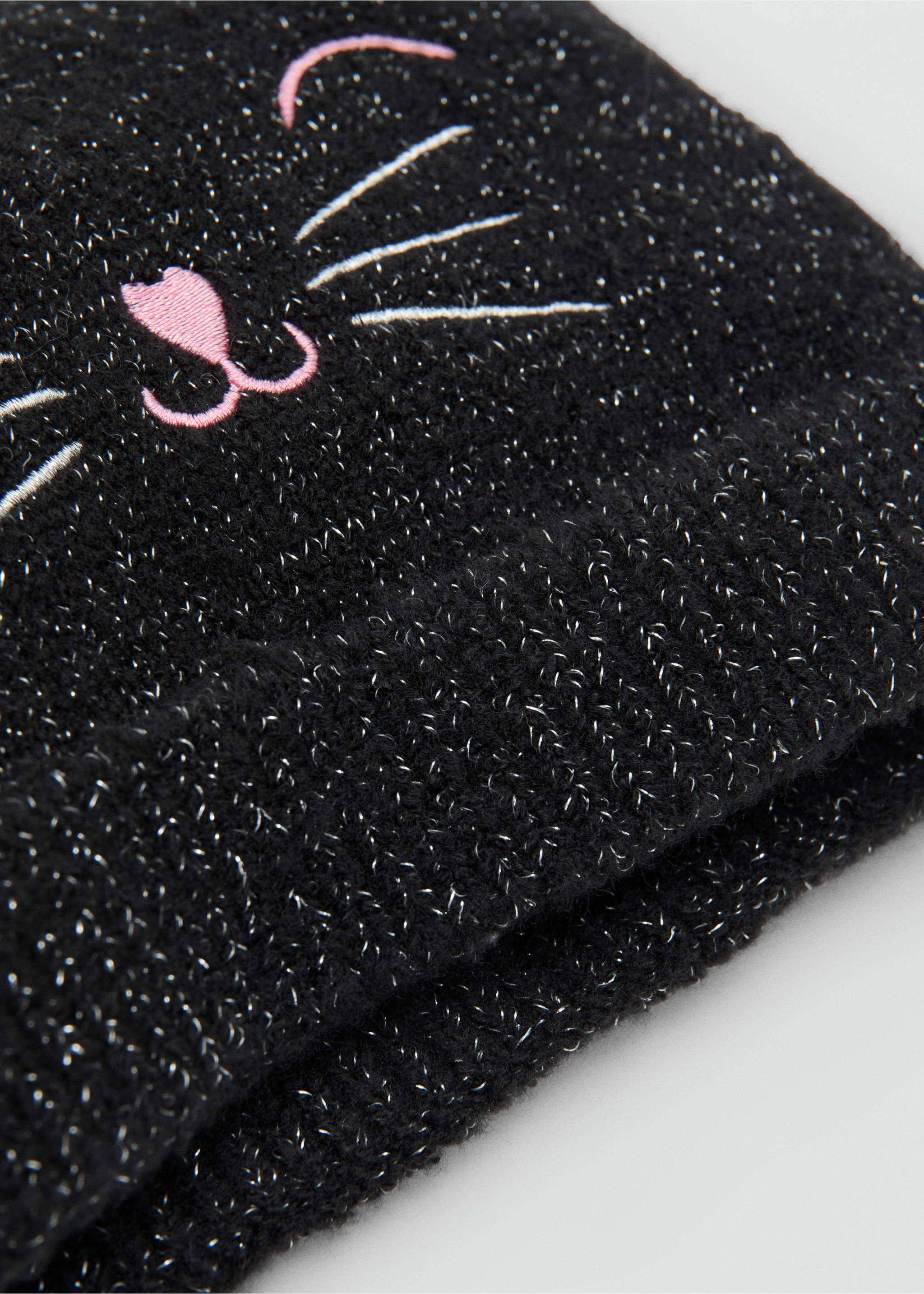 Lurex kitty hat - Medium plane, Black. Ref: 17057130-00.