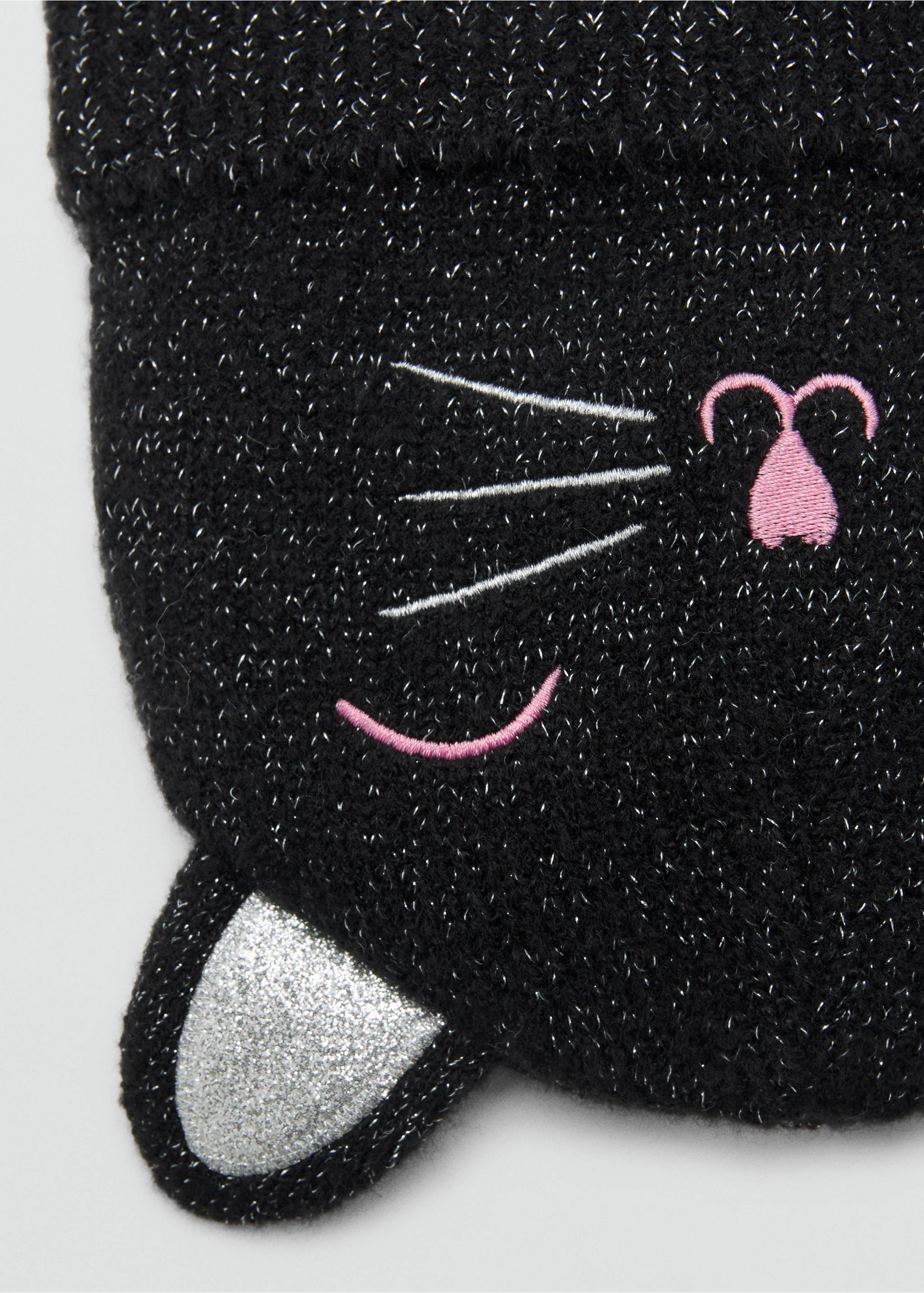 Lurex kitty hat - Details of the article 1, Black. Ref: 17057130-00.