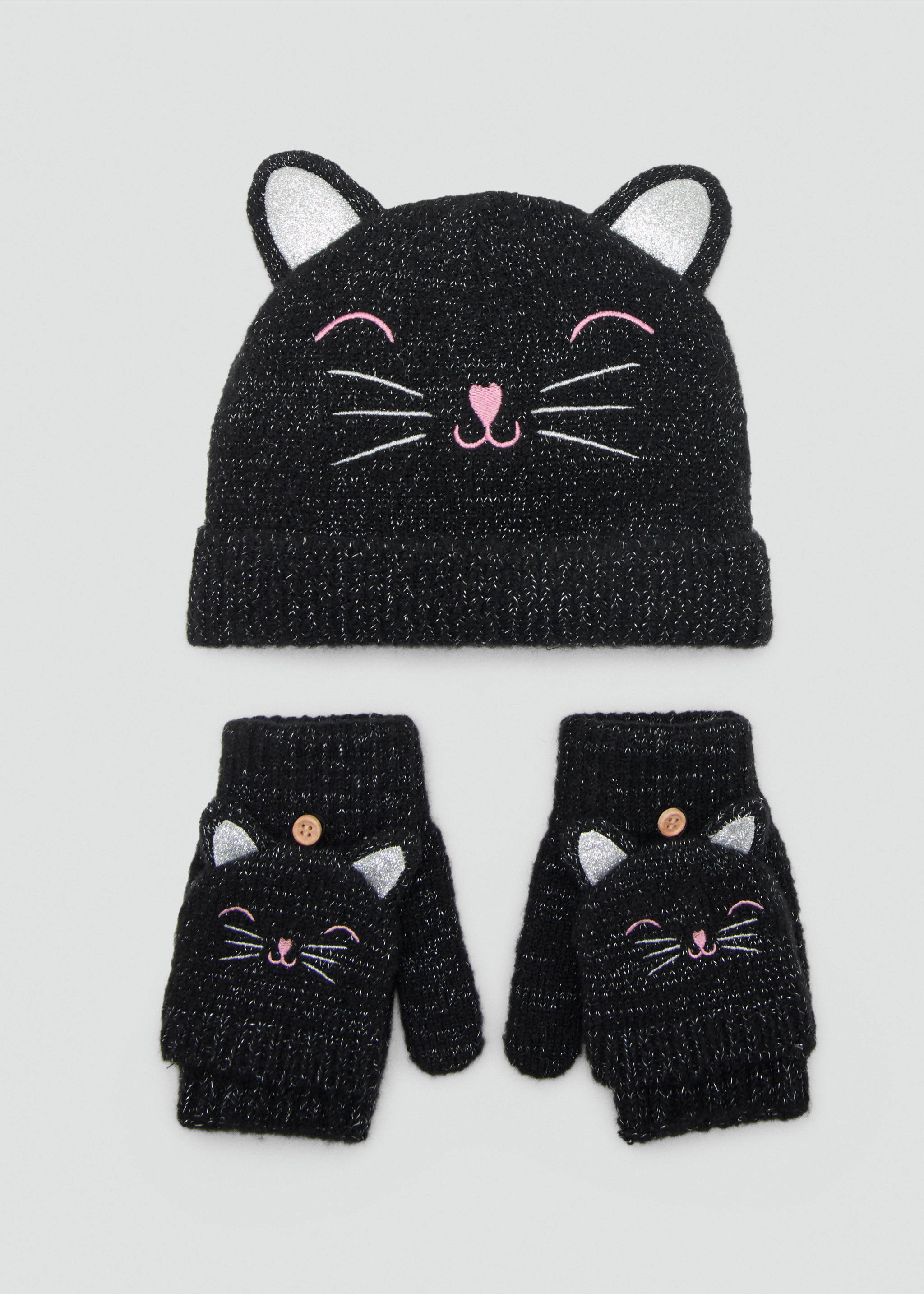 Lurex kitty hat - Details of the article 2, Black. Ref: 17057130-00.
