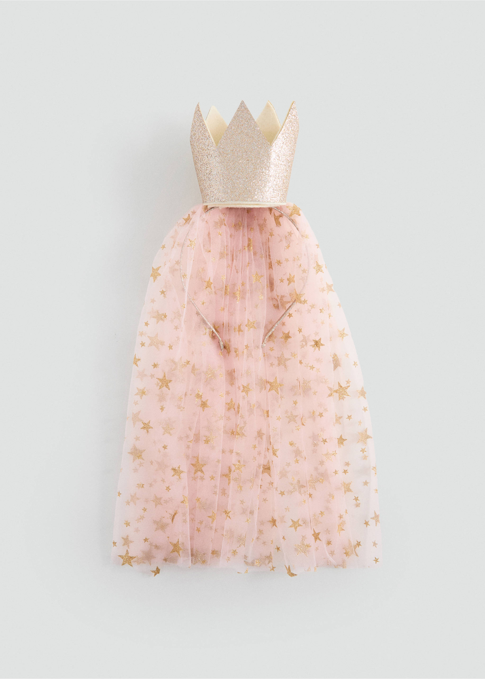Tulle headband with glitter star - Article without model, Pale Pink. Ref: 17057132-00.
