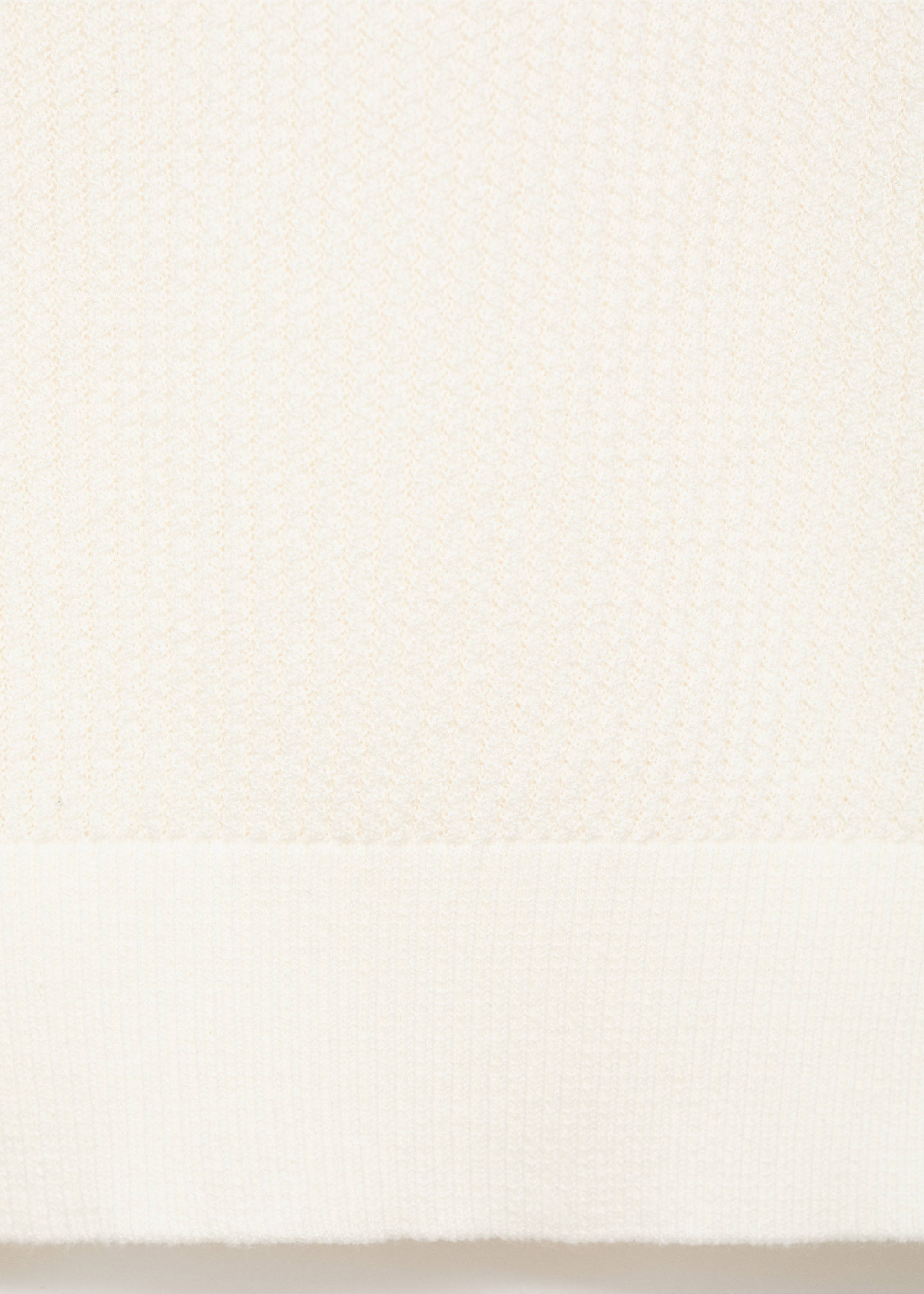 Ribbed  knit t-shirt - Details of the article 0, Off White. Ref: 17057762-00.