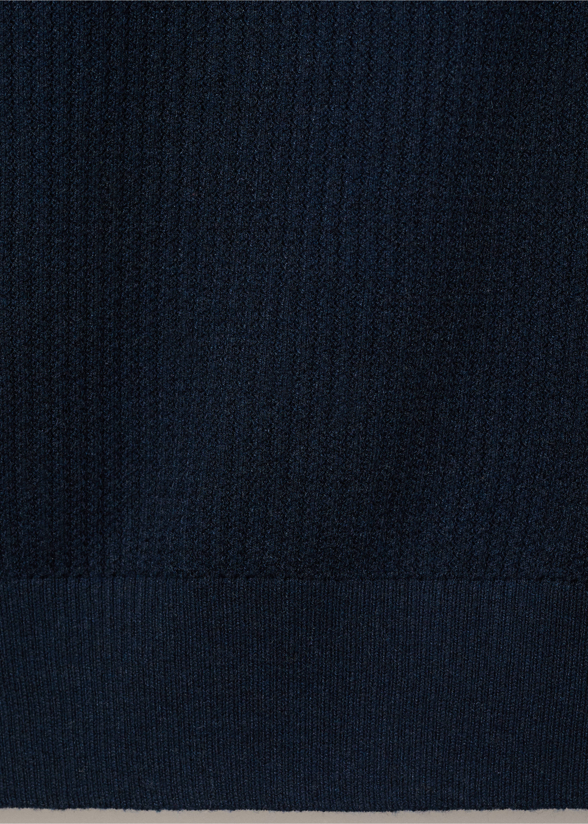 Ribbed  knit t-shirt - Details of the article 0, Navy. Ref: 17057762-00.