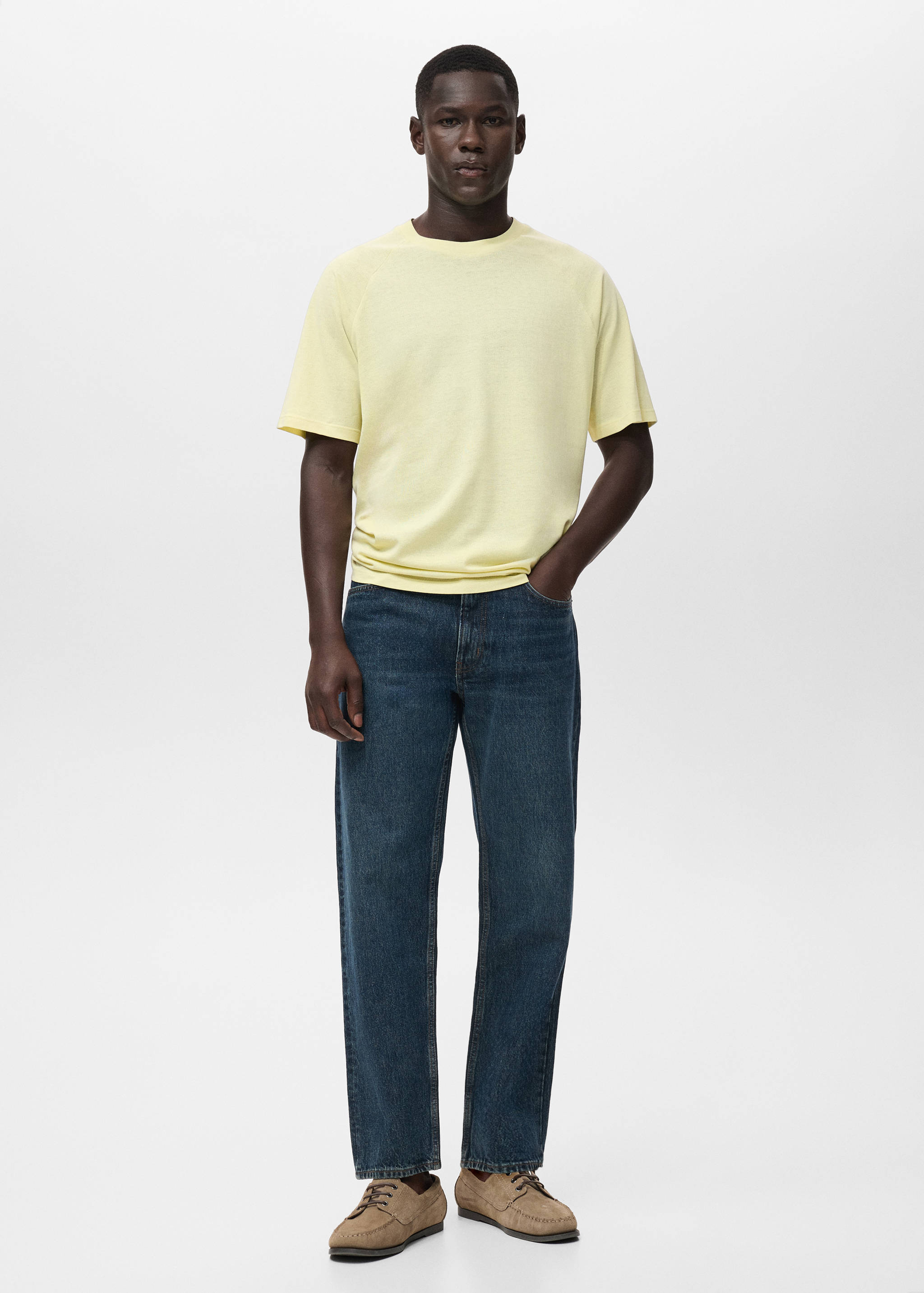 Relaxed-fit cotton-linen t-shirt - General plane