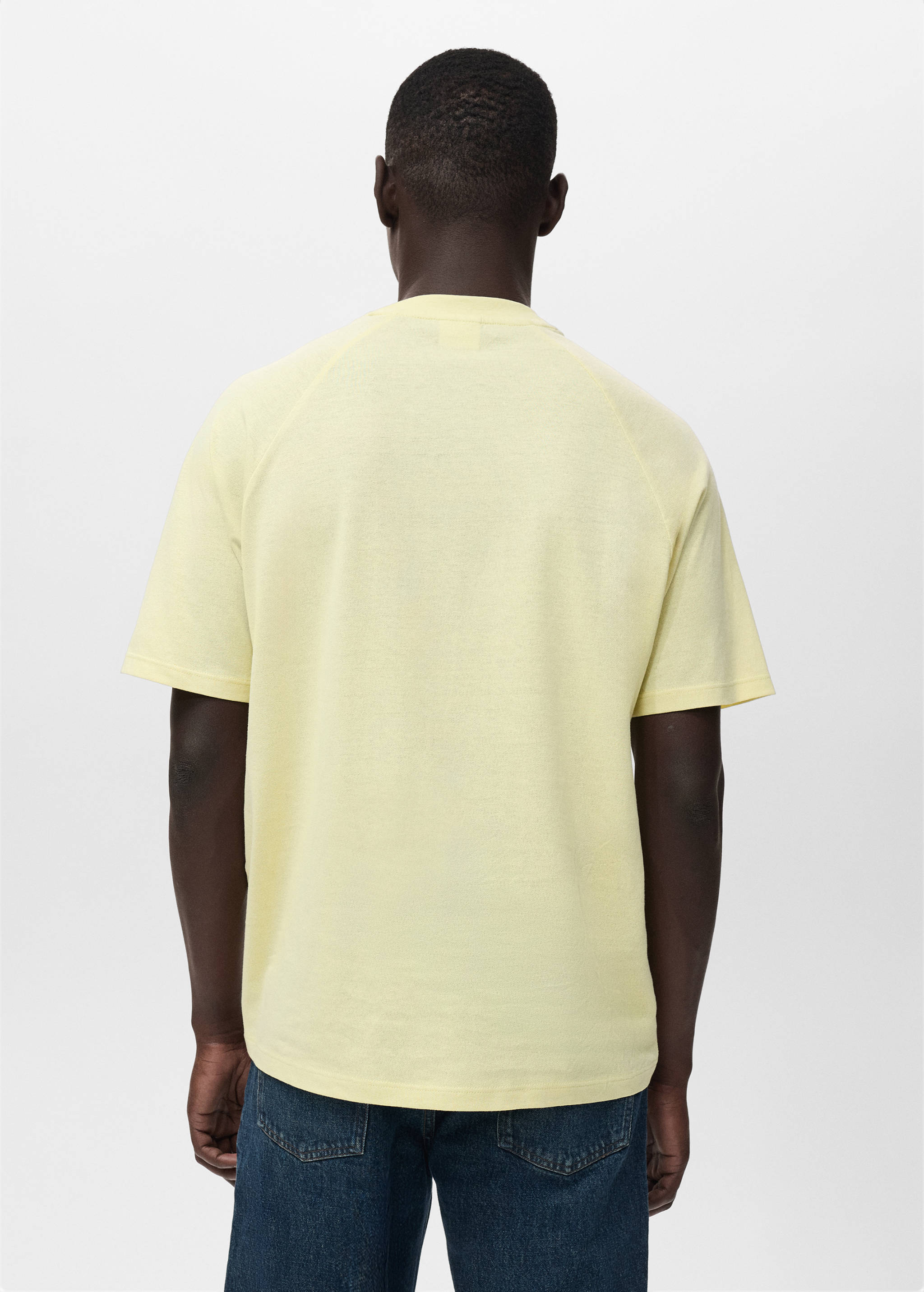 Relaxed-fit cotton-linen t-shirt - Reverse of the article