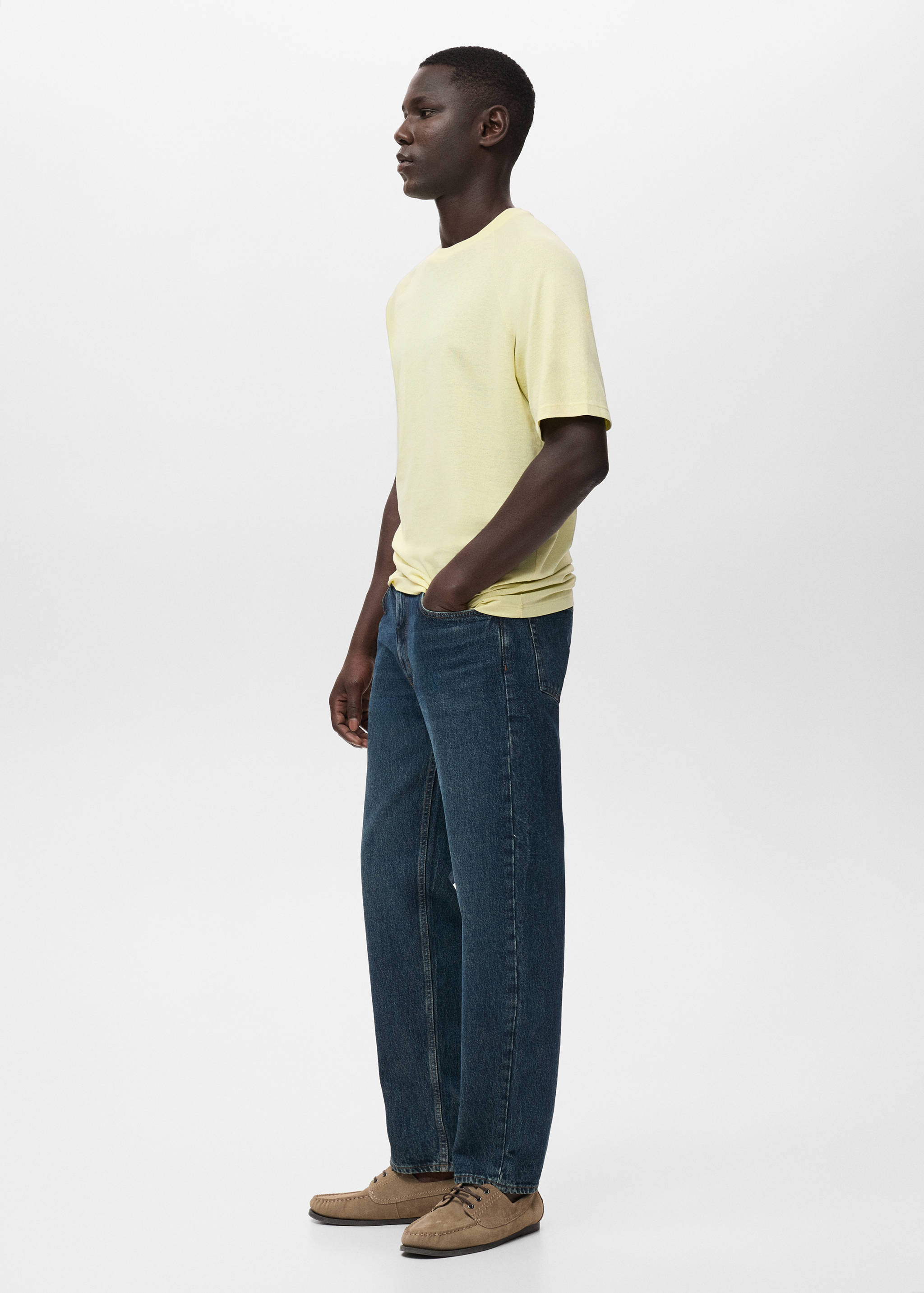 Relaxed-fit cotton-linen t-shirt - Details of the article 2