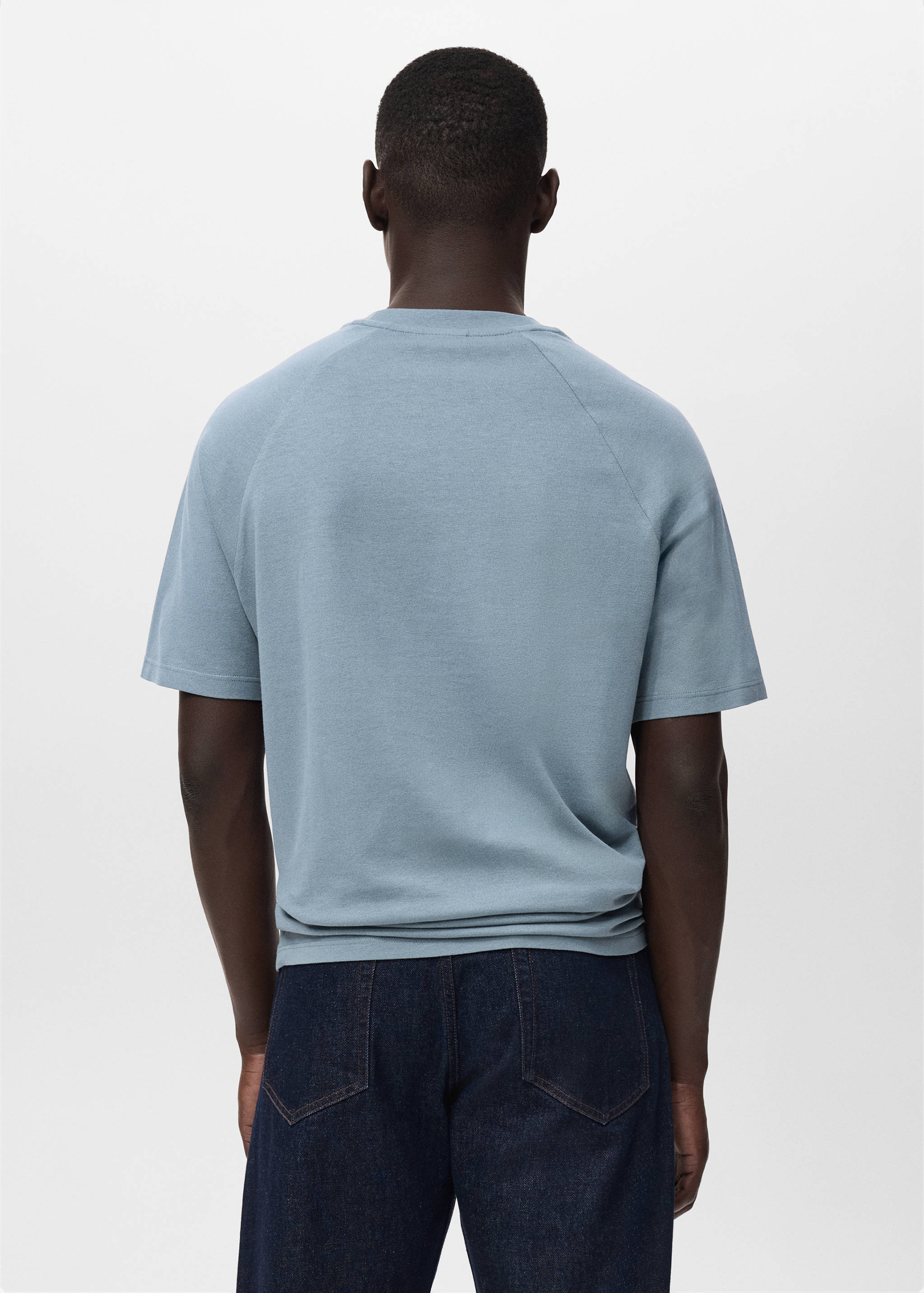 Relaxed-fit cotton-linen t-shirt - Reverse of the article