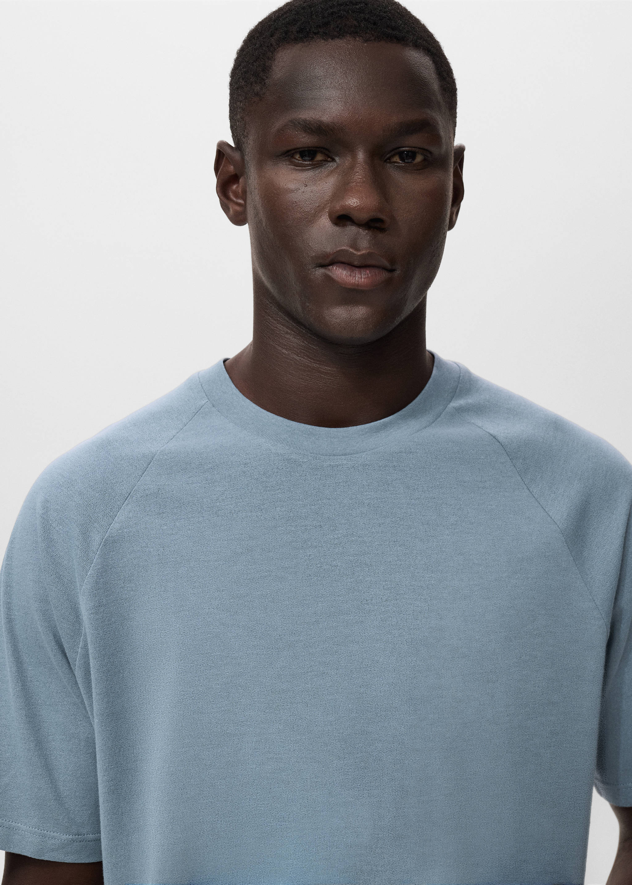 Relaxed-fit cotton-linen t-shirt - Details of the article 1