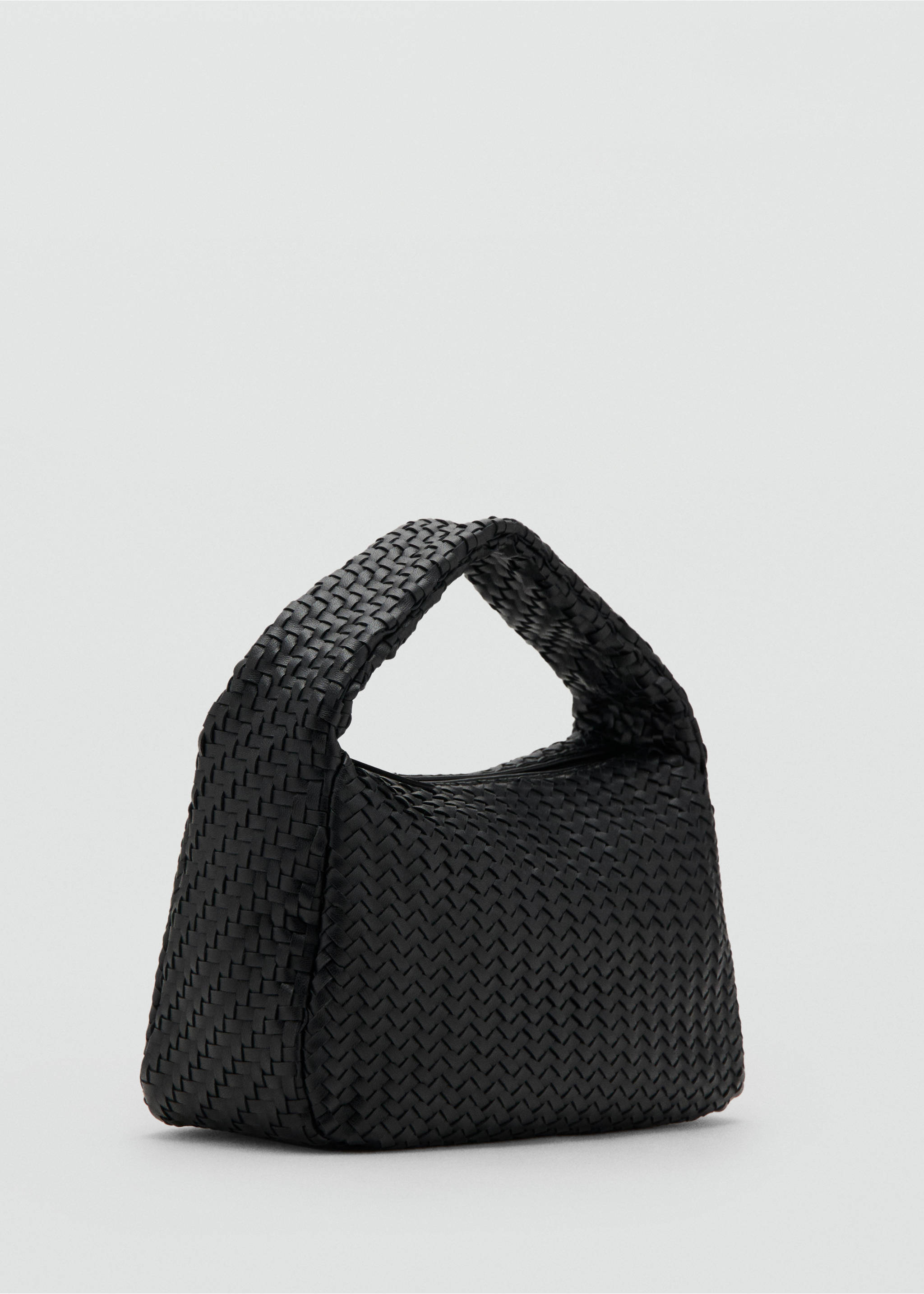 Braided handbag - Medium plane, Black. Ref: 17057773-00.
