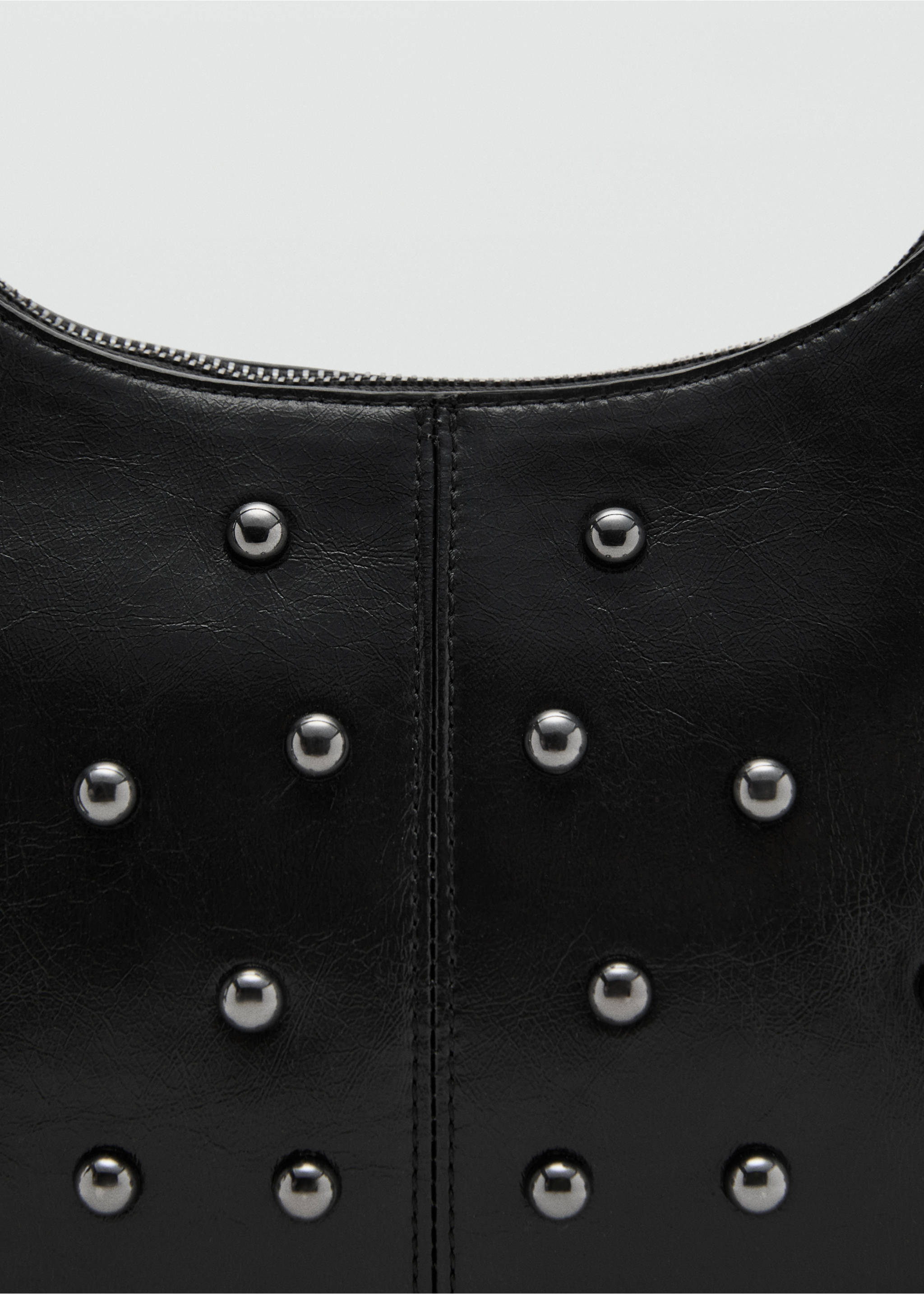 Studded clutch bag - Details of the article 1, Black. Ref: 17057774-00.