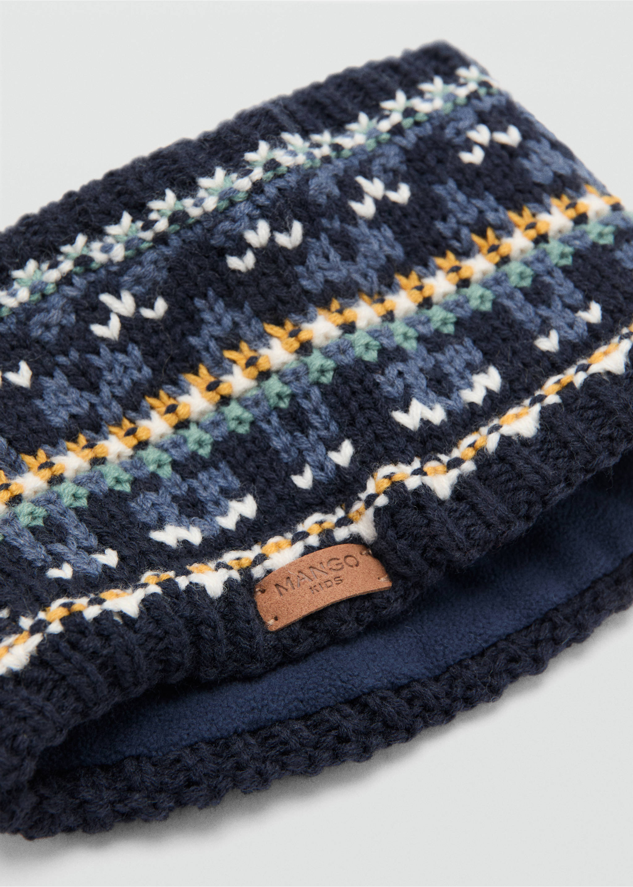 Knit scarf - Medium plane, Navy. Ref: 17057775-00.