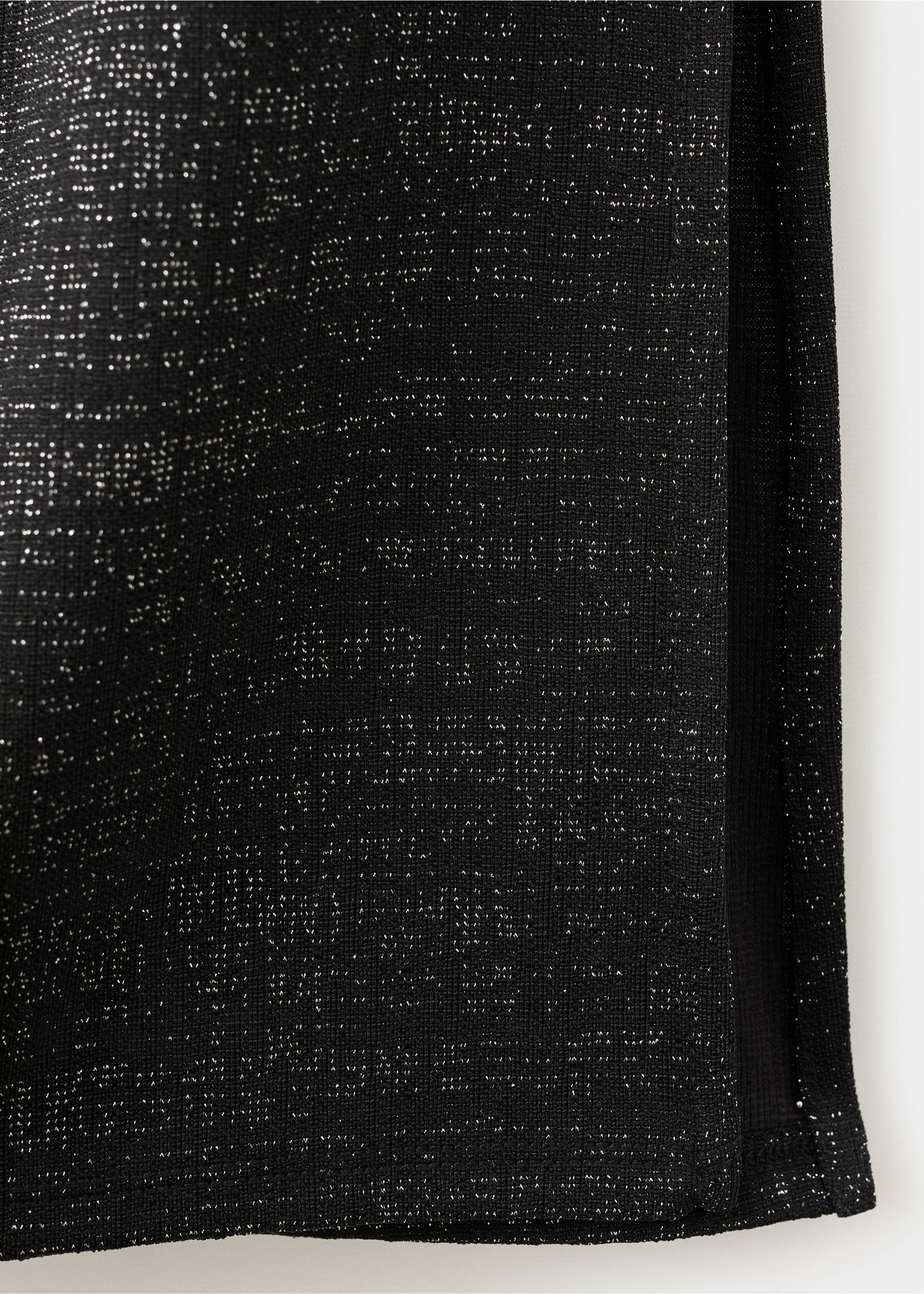 Langer Lurex-Rock - Detail des Artikels 0, Schwarz. Ref: 17057783-00.