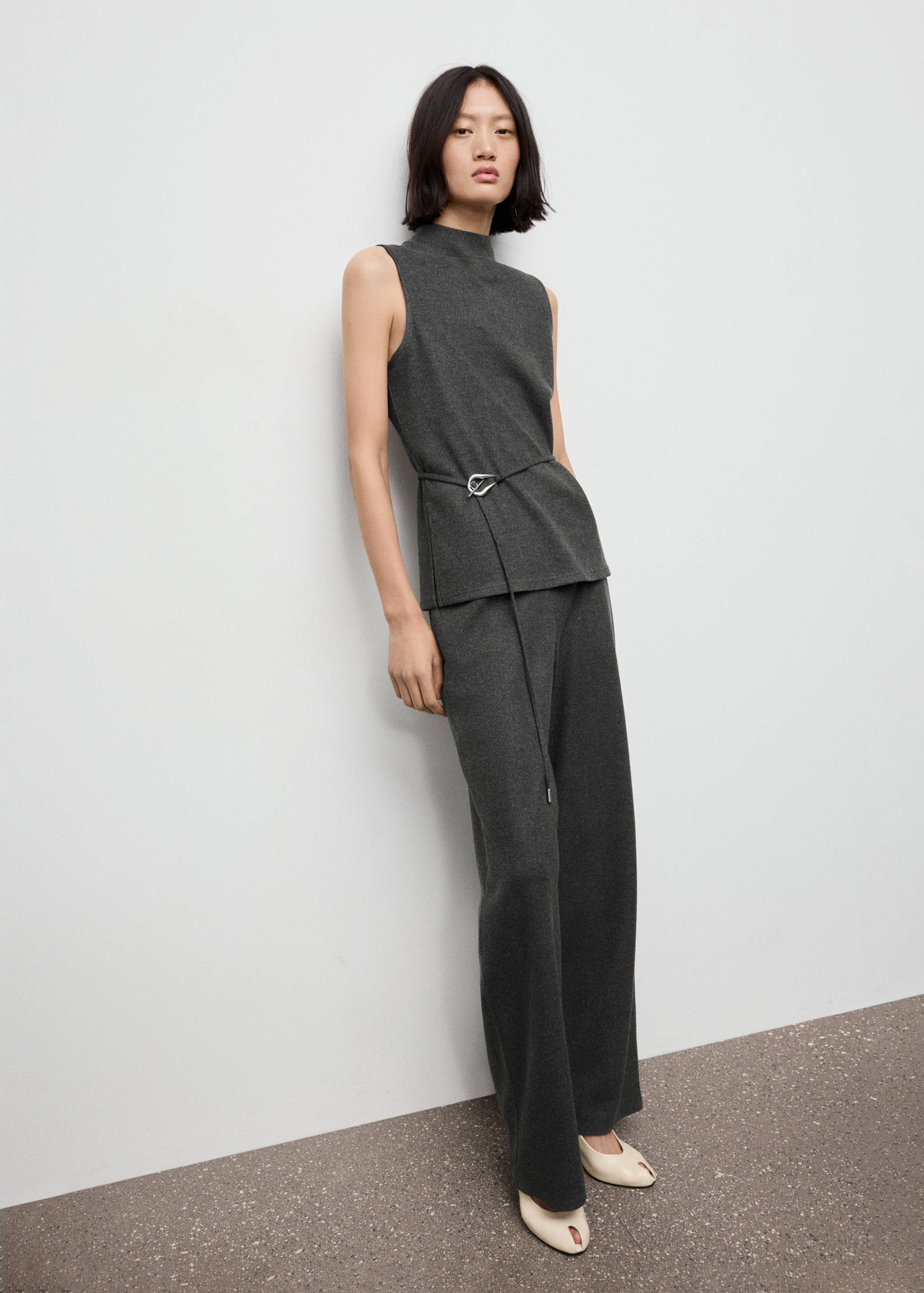 Pantalon droit taille élastique - Plan général