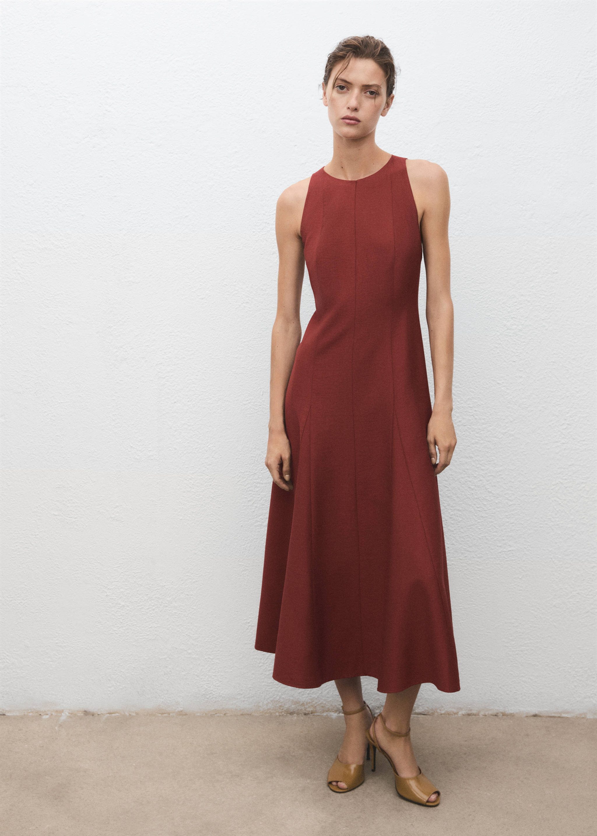 A-line dress with godets - General plane