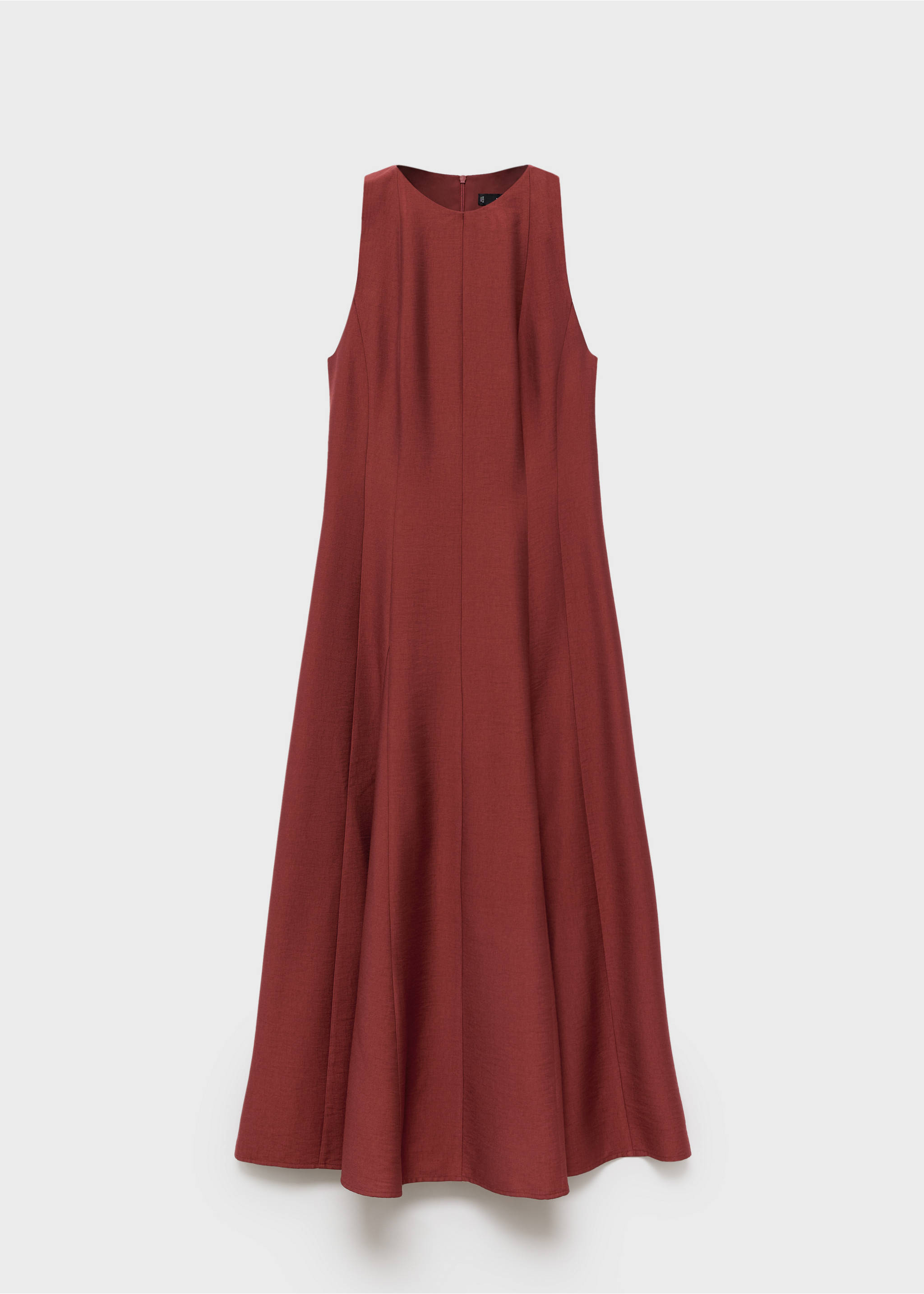 A-line dress with godets - Article without model, Burnt Orange. Ref: 17057811-00.