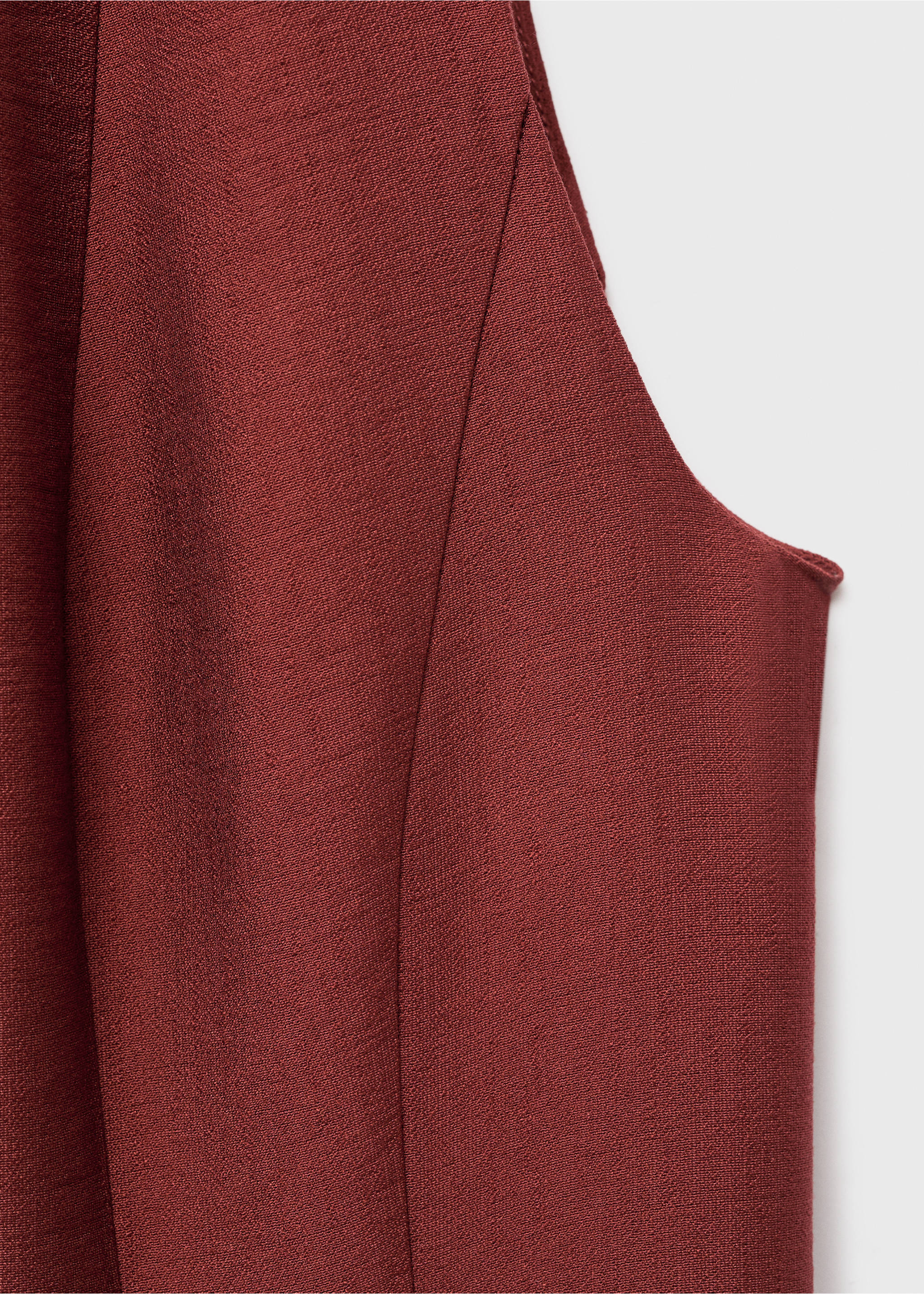 A-line dress with godets - Details of the article 8, Burnt Orange. Ref: 17057811-00.