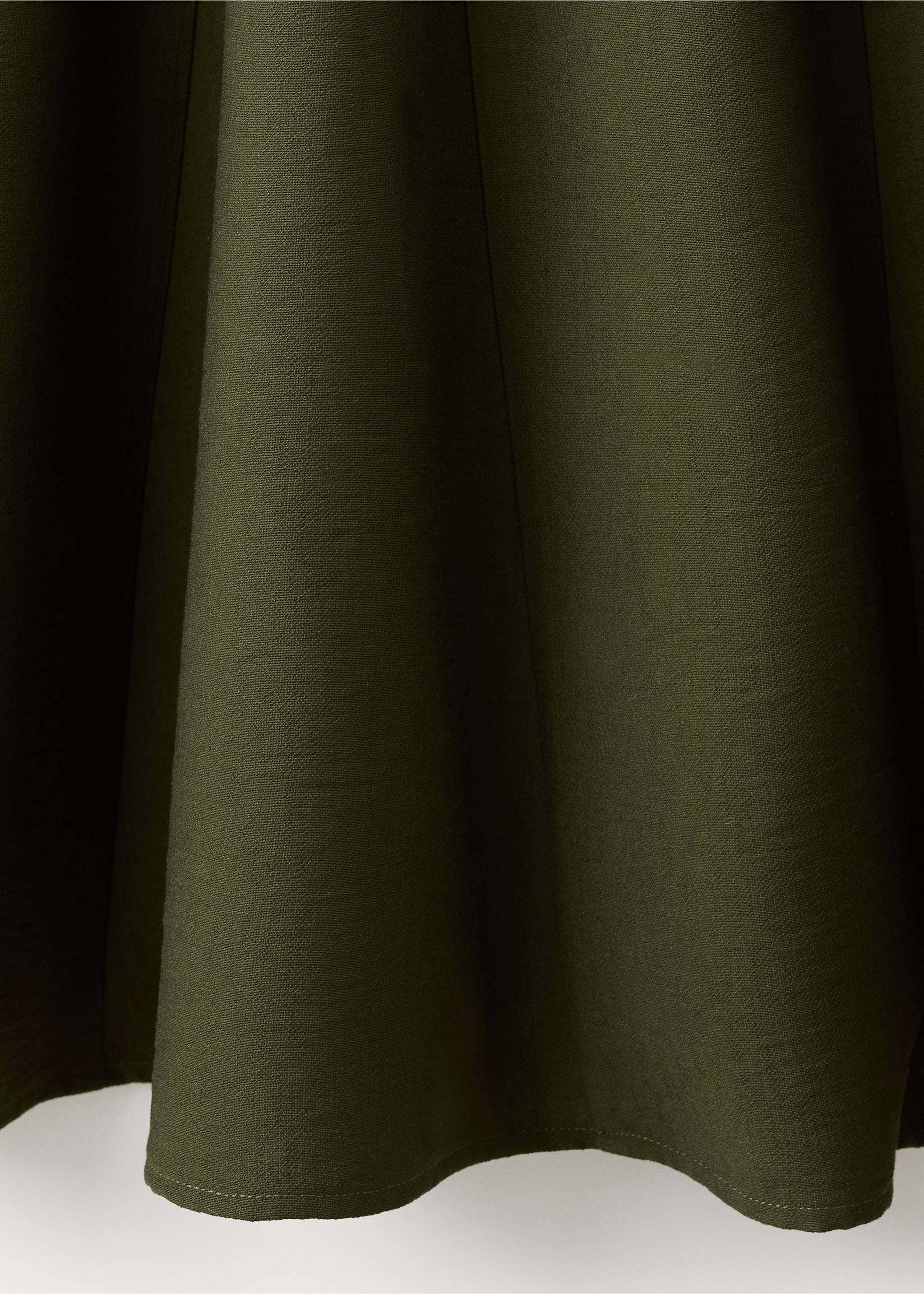 A-line dress with godets - Details of the article 0, Khaki. Ref: 17057811-00.
