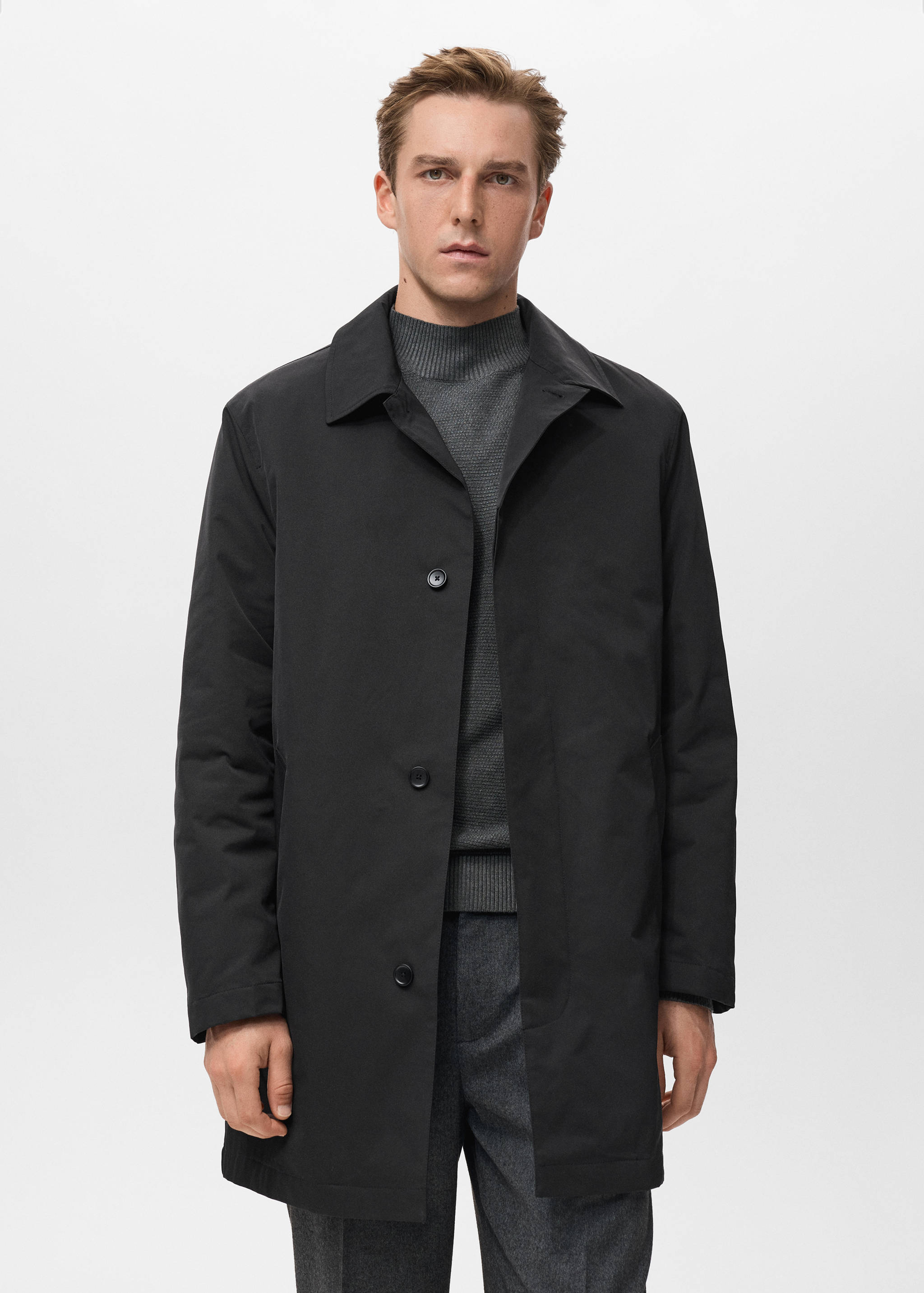 Wasserabweisender Stepp-Trenchcoat - Mittlere Ansicht