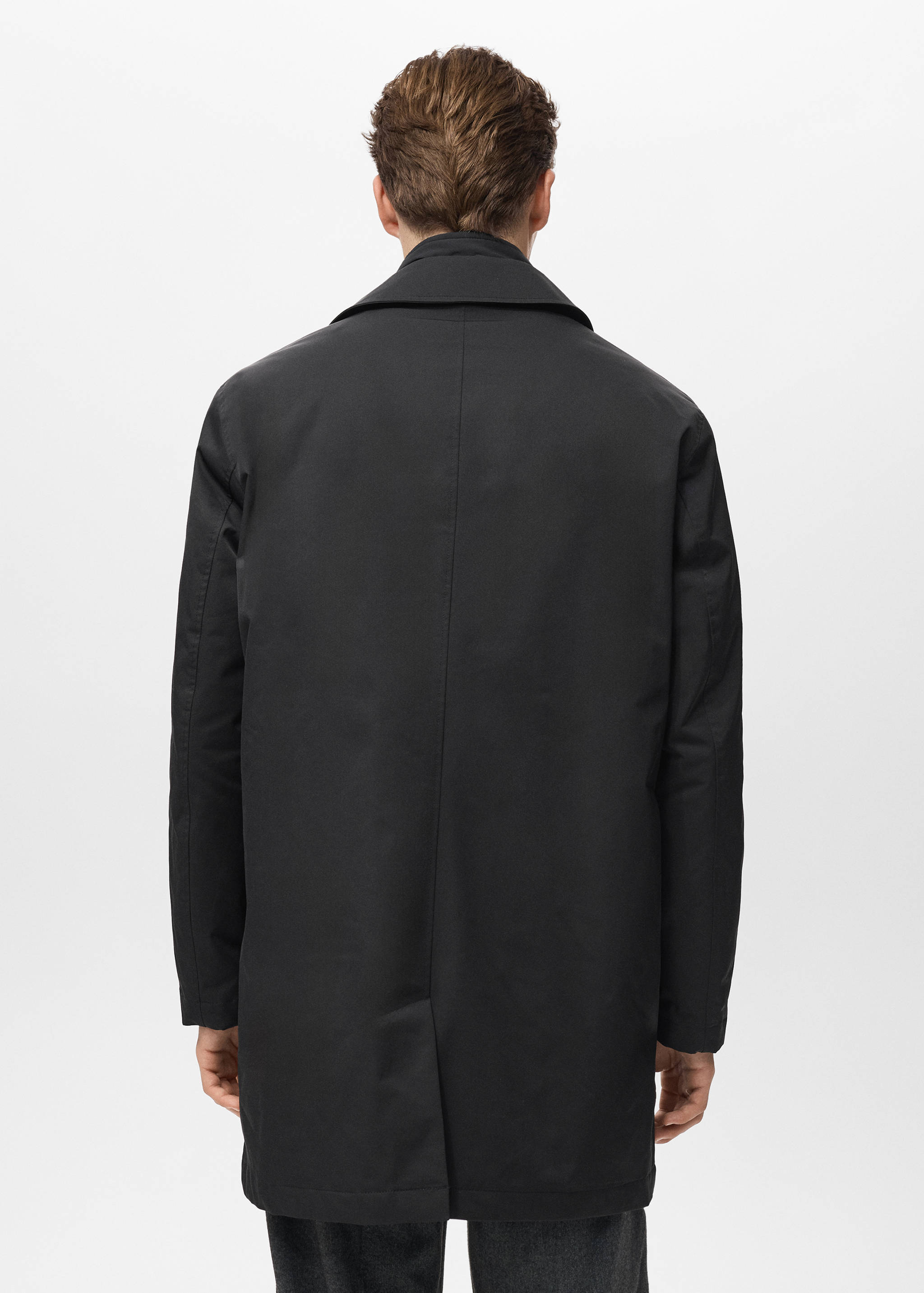 Wasserabweisender Stepp-Trenchcoat - Rückseite des Artikels