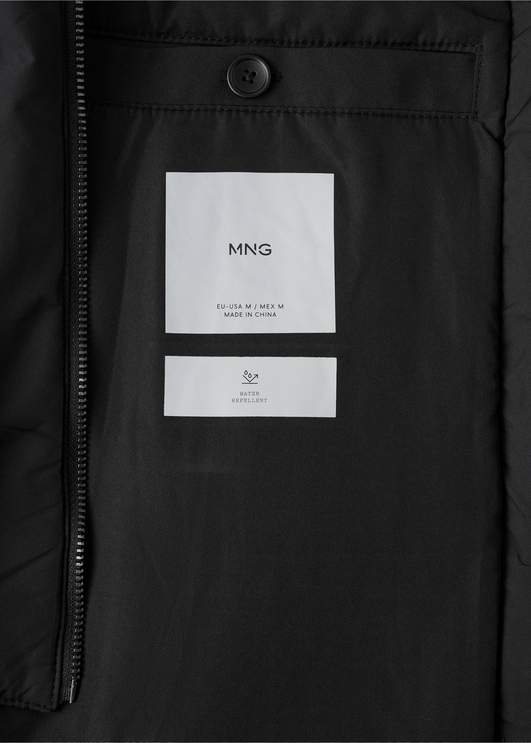 Wasserabweisender Stepp-Trenchcoat - Detail des Artikels 8, Schwarz. Ref: 17057885-00.