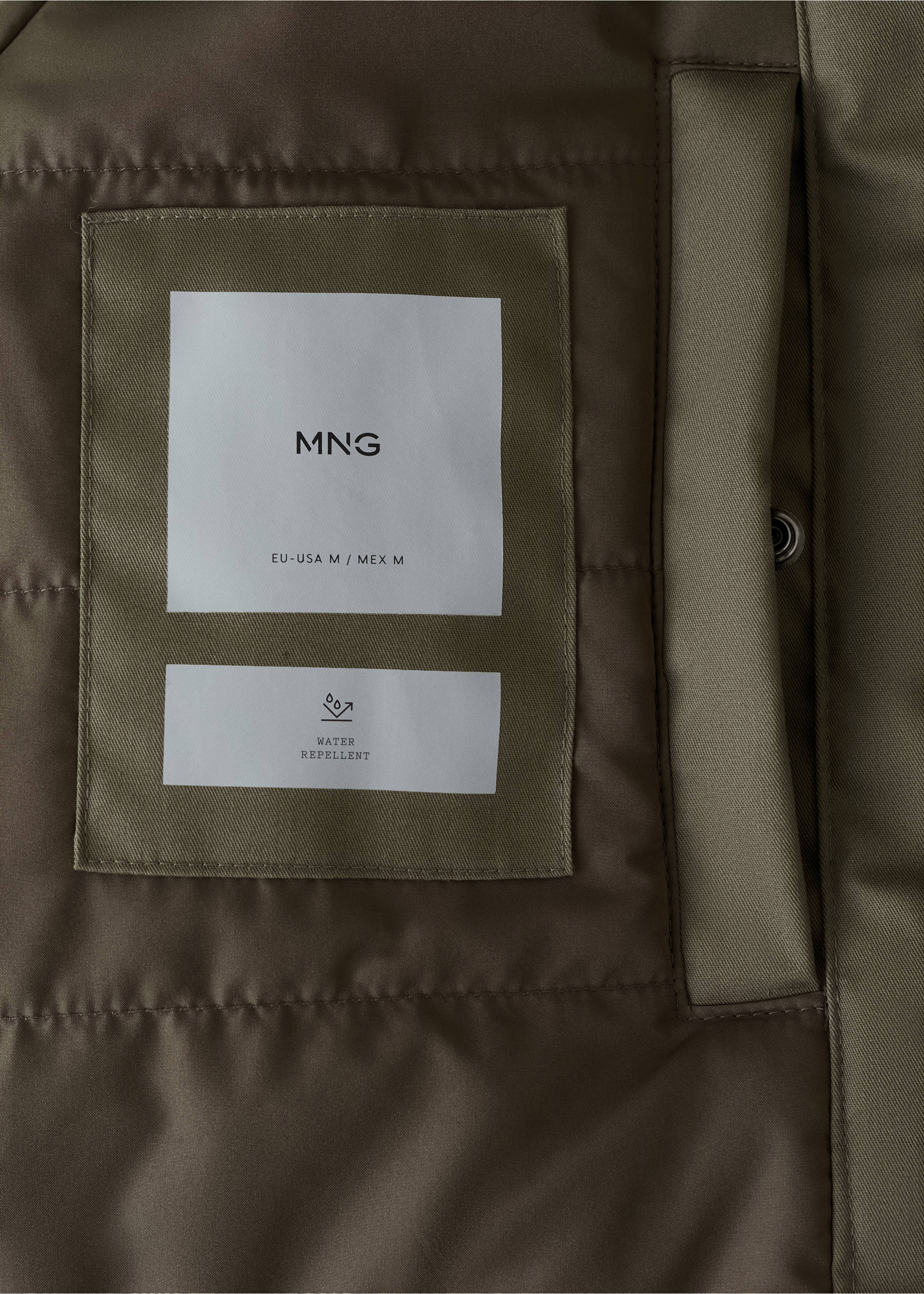 Quilted parka with water-repellent hood - Details of the article 0, Medium Brown. Ref: 17057886-00.