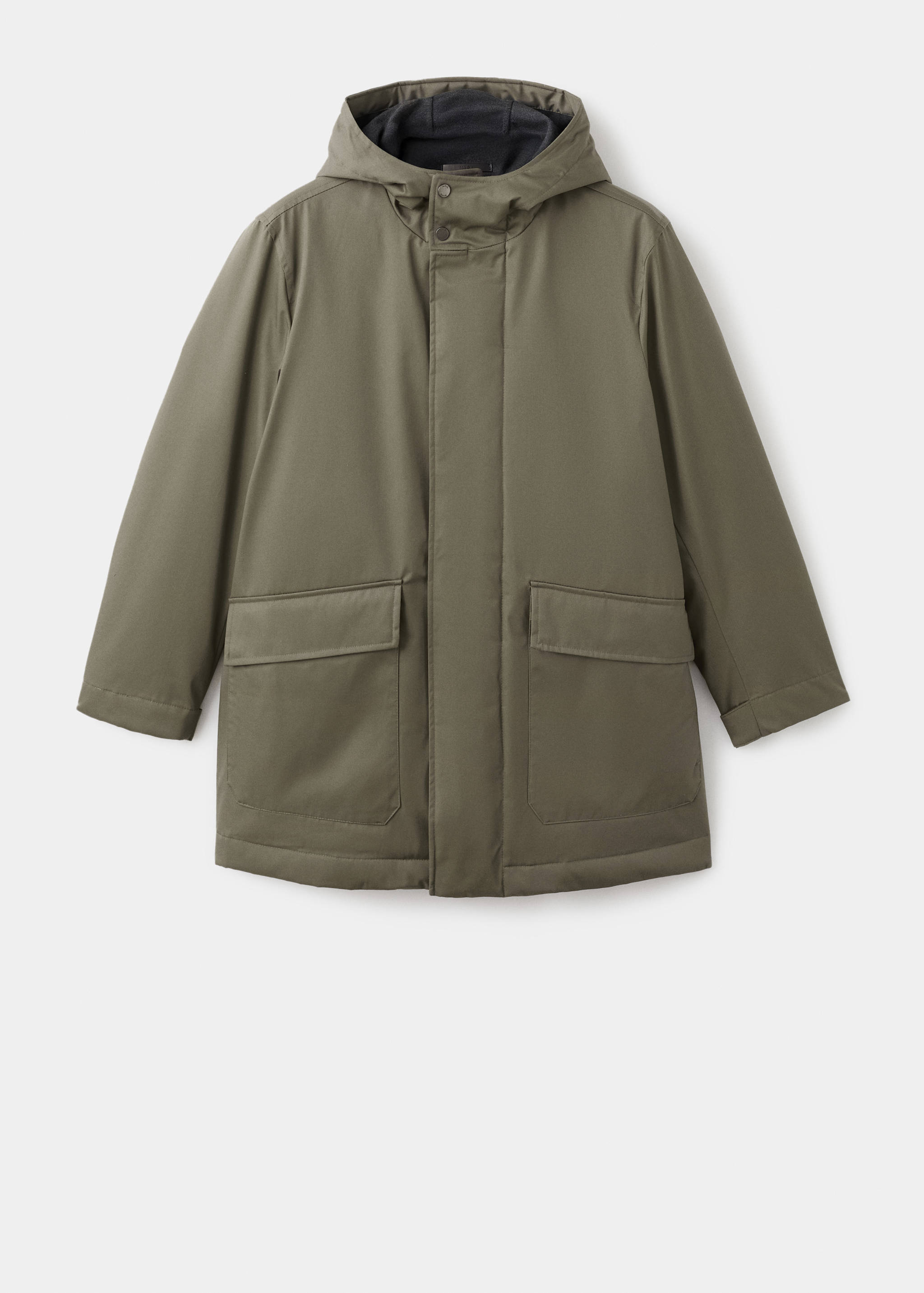 Quilted parka with water-repellent hood - Article without model