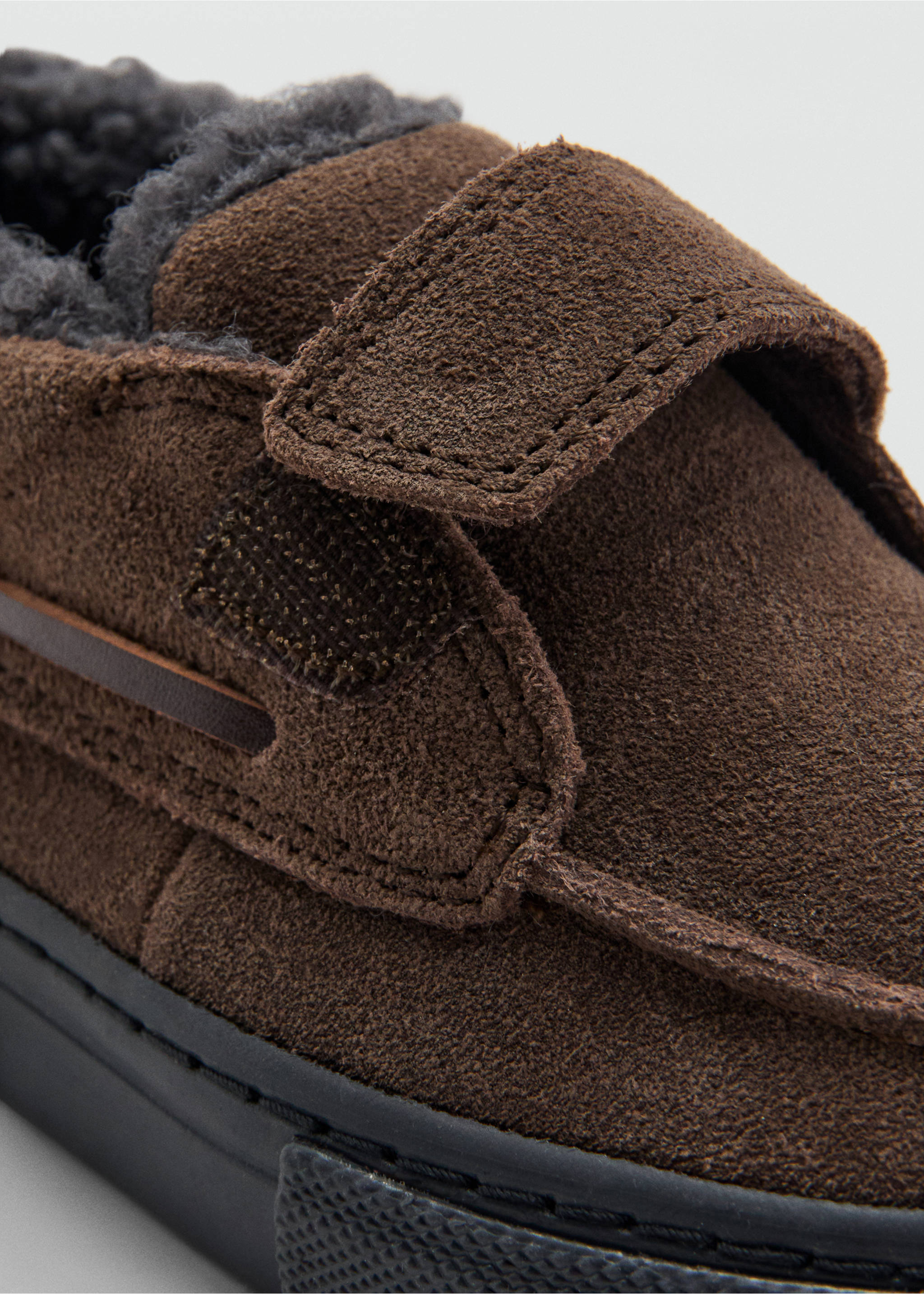 Velcro leather shoes - Details of the article 1, Brown. Ref: 17057891-00.