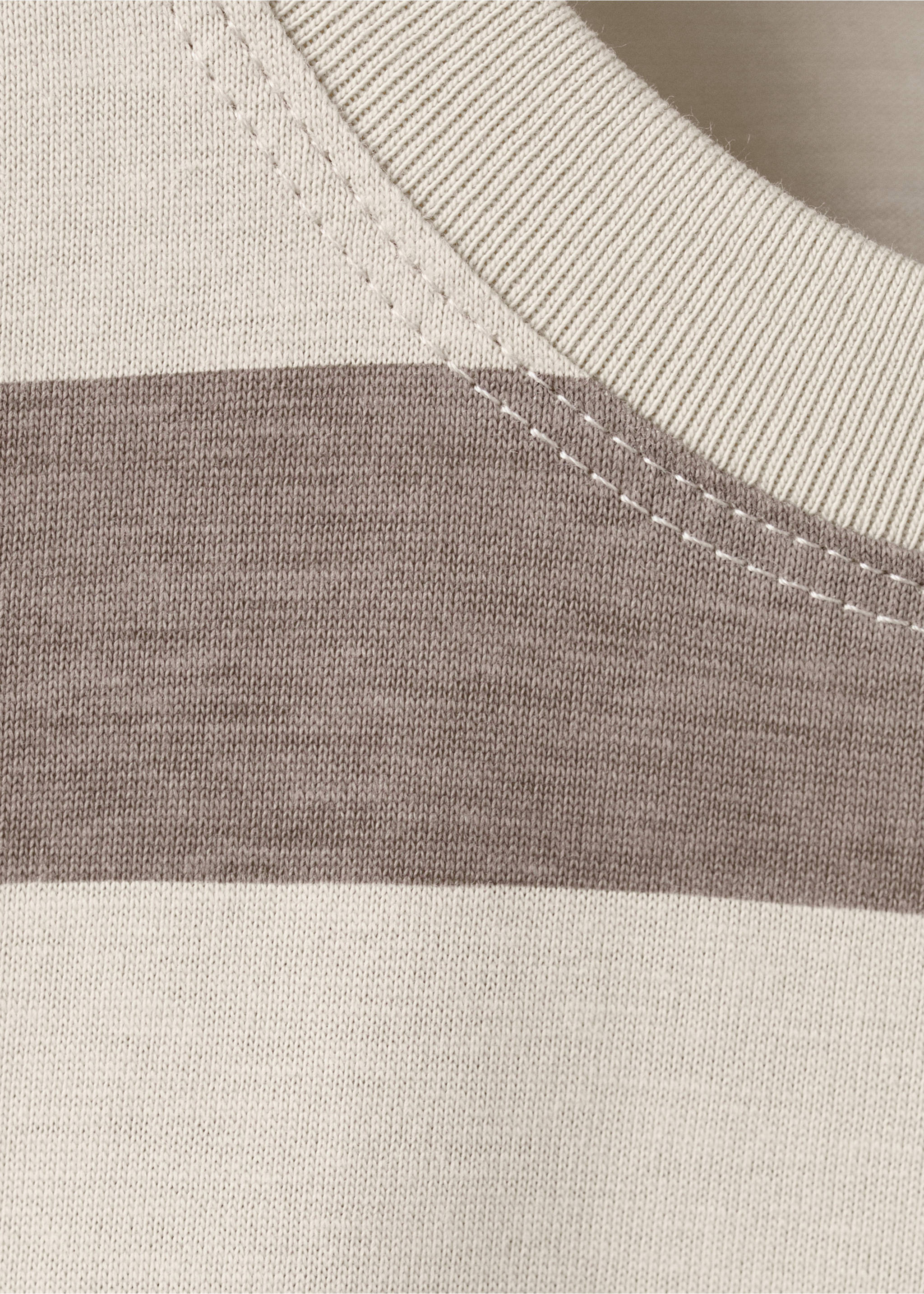 Patch striped t-shirt - Details of the article 0, Medium Brown. Ref: 17057895-00.