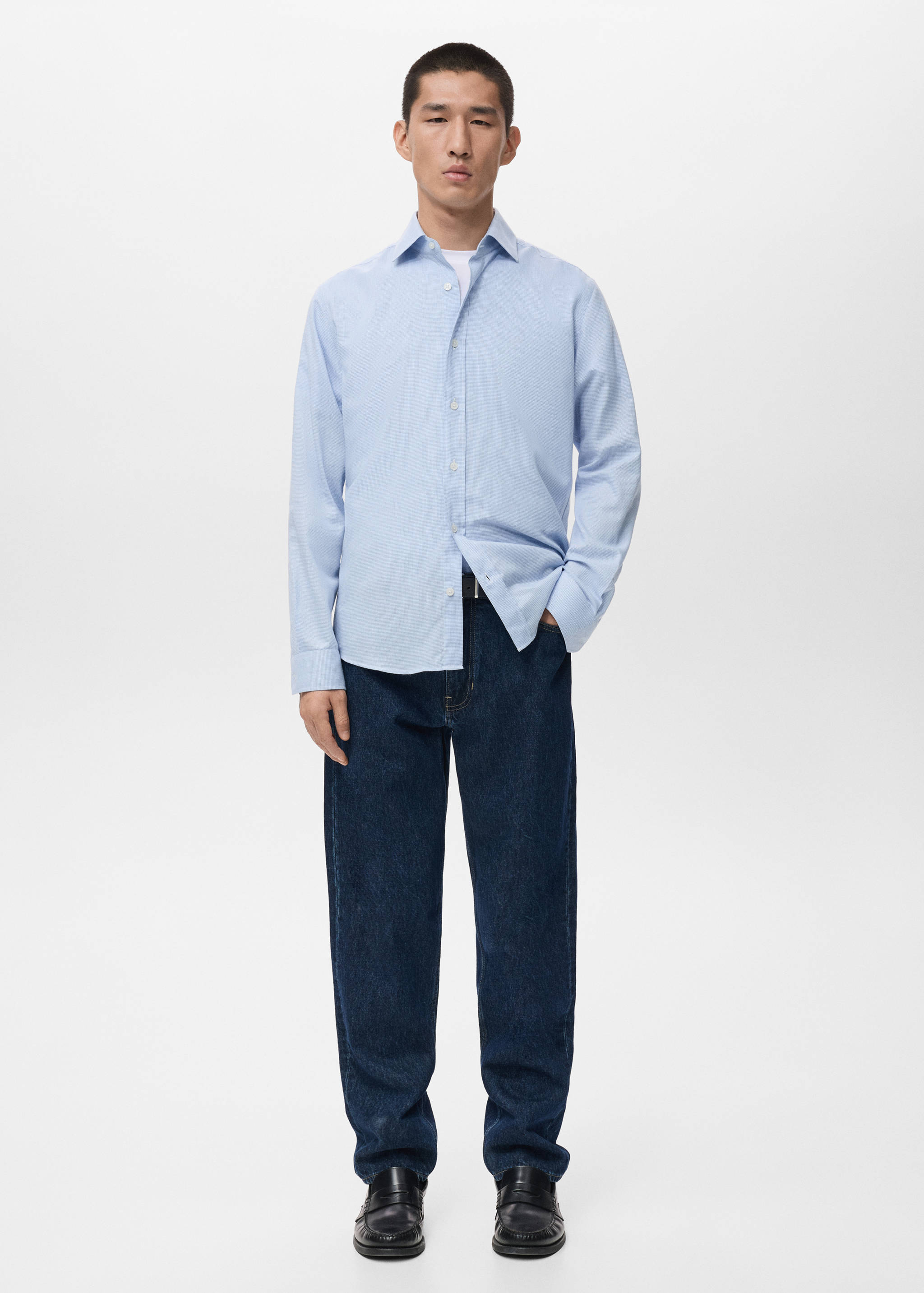 Chemise 100 % coton flanelle regular-fit - Plan général