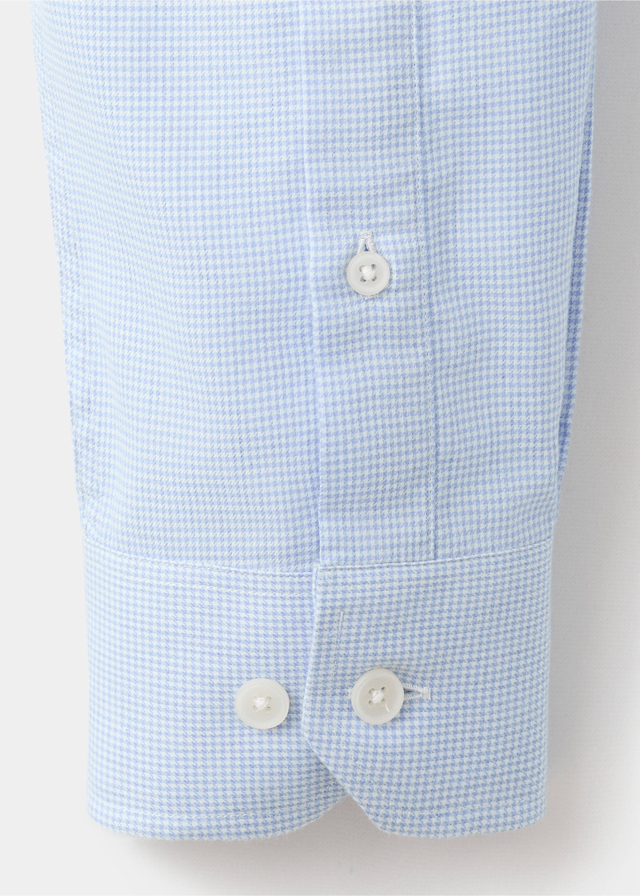 100% cotton flannel regular-fit shirt - Details of the article 0, Sky Blue. Ref: 17057907-00.