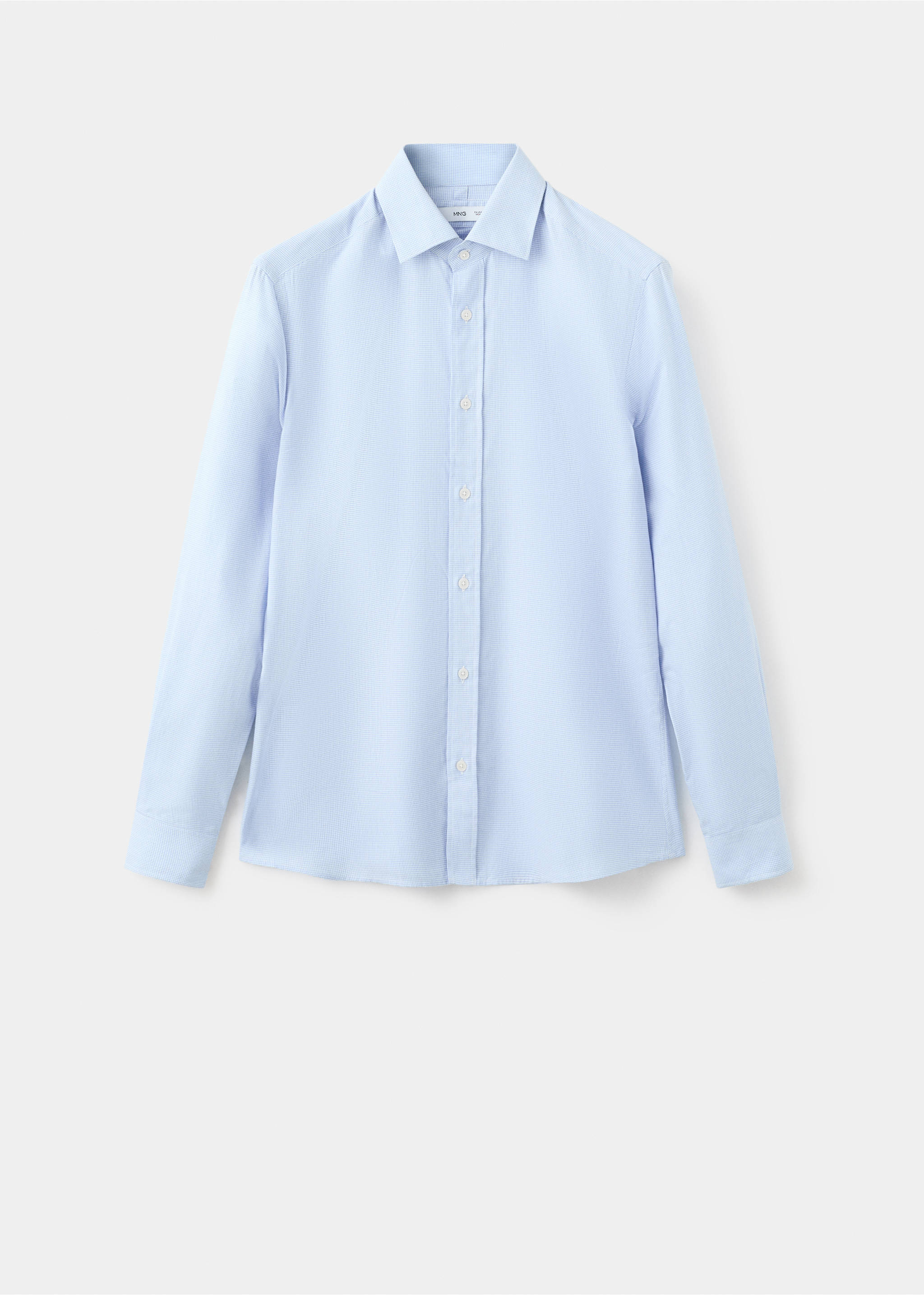 100% cotton flannel regular-fit shirt - Article without model, Sky Blue. Ref: 17057907-00.