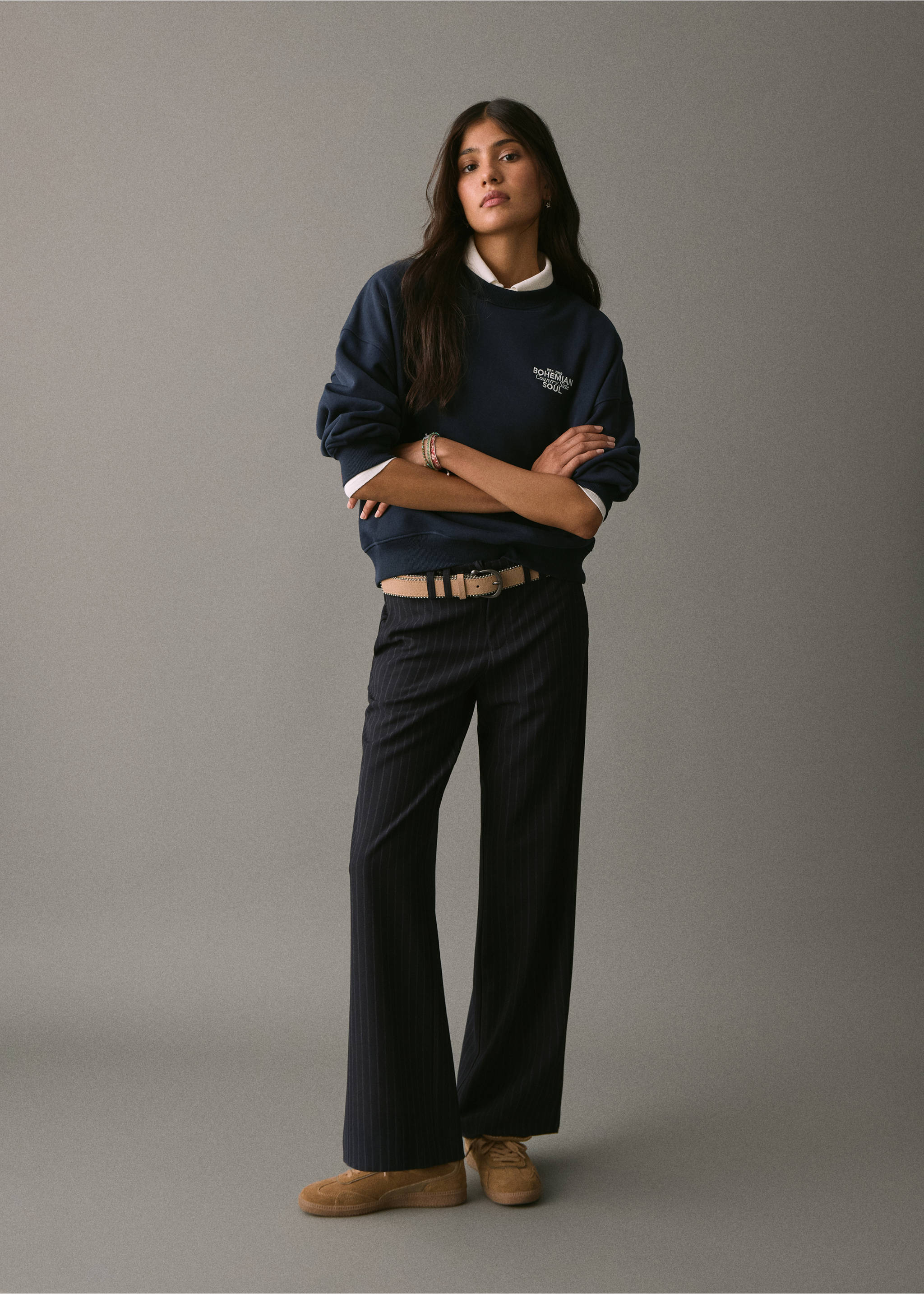 Printed embroidered sweatshirt - General plane, Navy. Ref: 17058268-00.