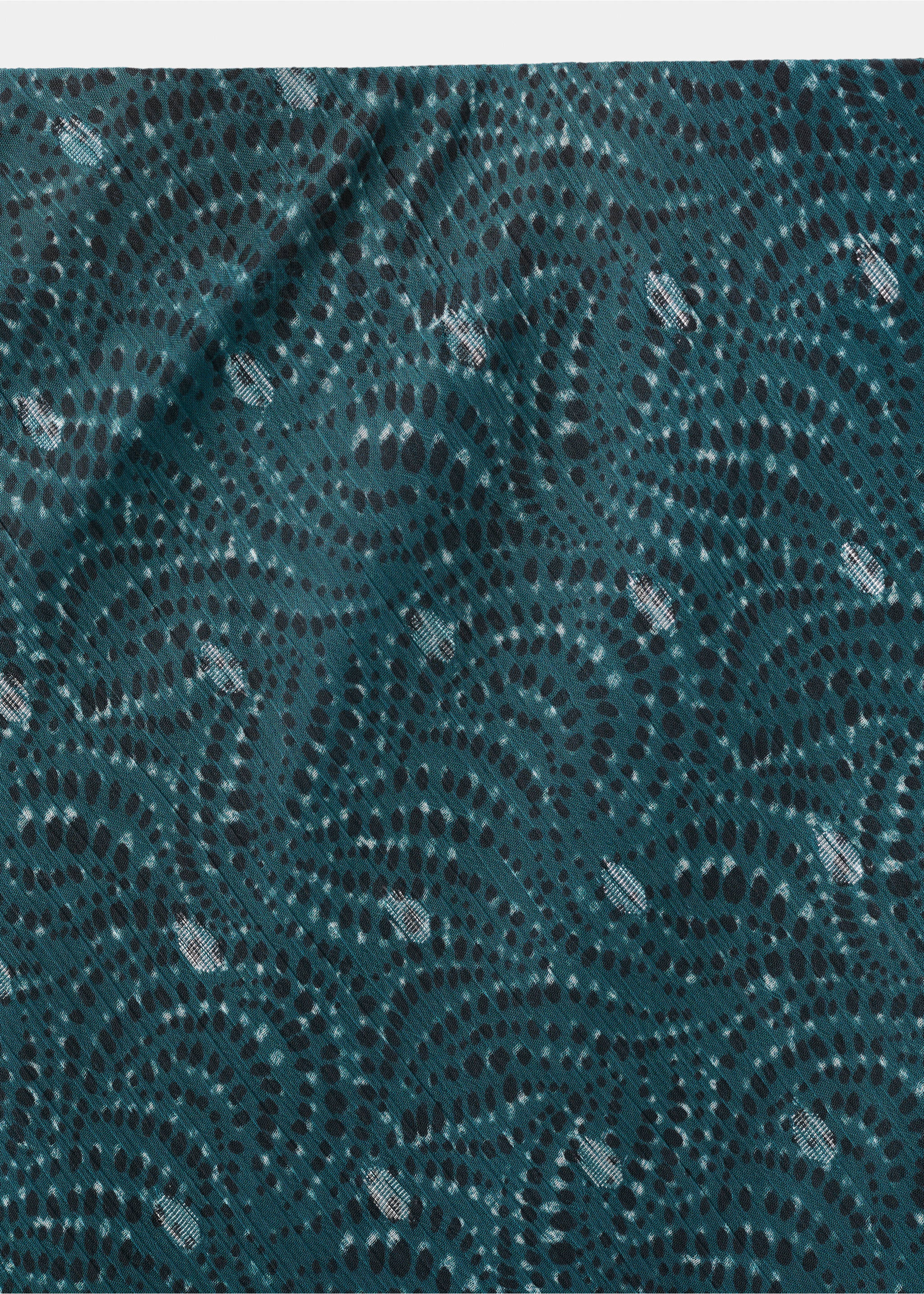 Long lurex skirt - Details of the article 8, Petrol Blue. Ref: 17058270-00.