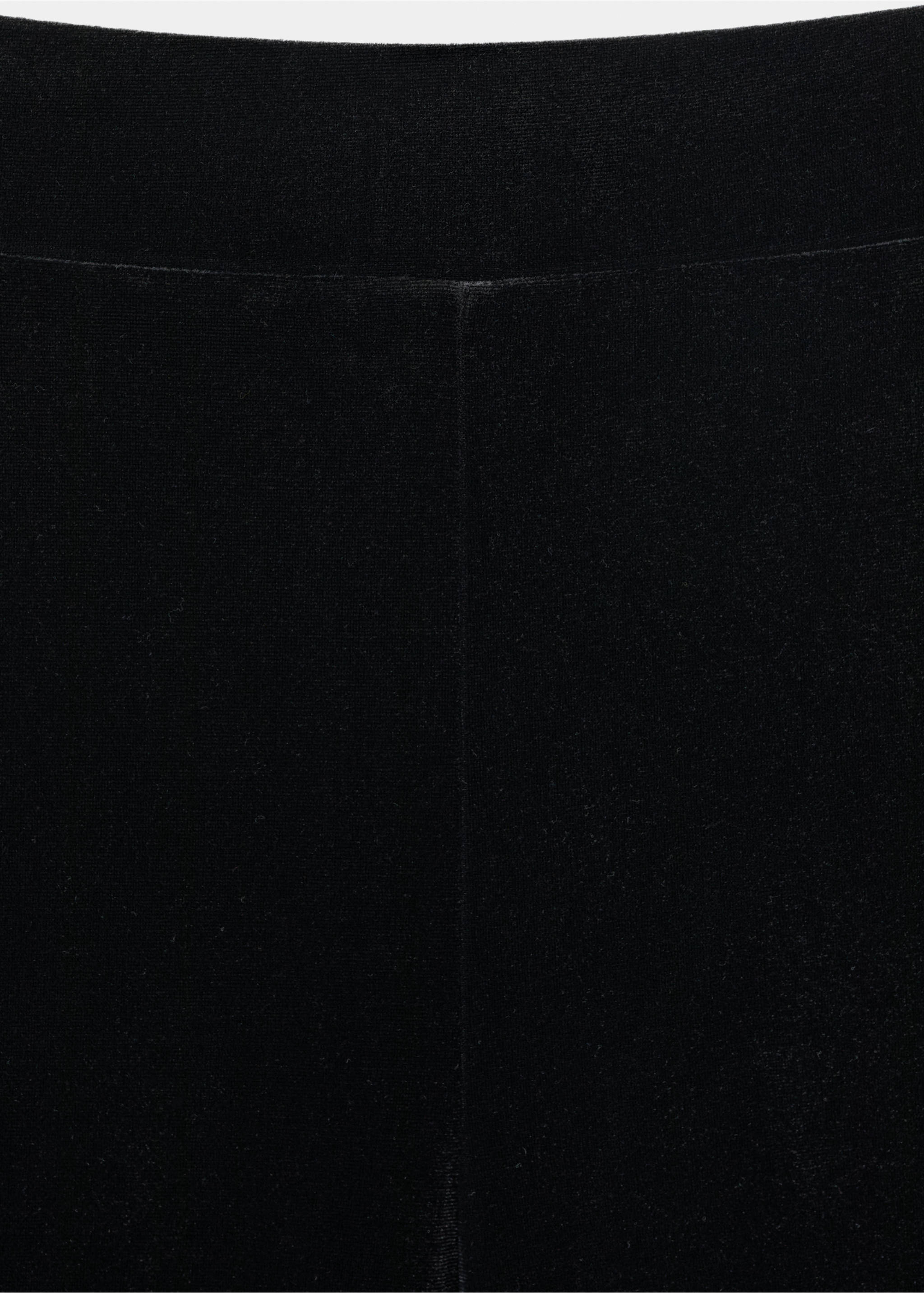 Straight velvet trousers - Details of the article 8, Black. Ref: 17058273-00.