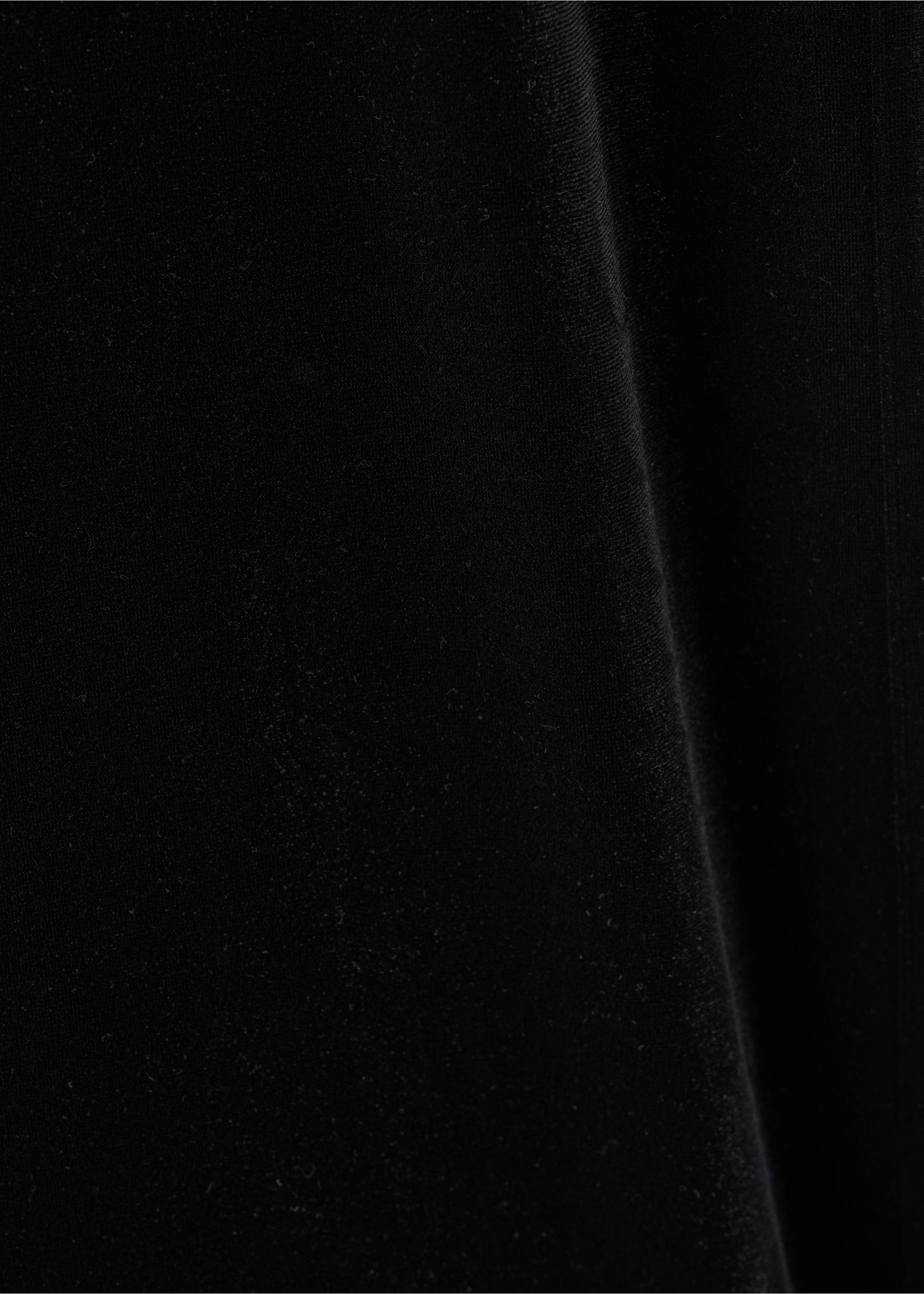 Straight velvet trousers - Details of the article 0, Black. Ref: 17058273-00.