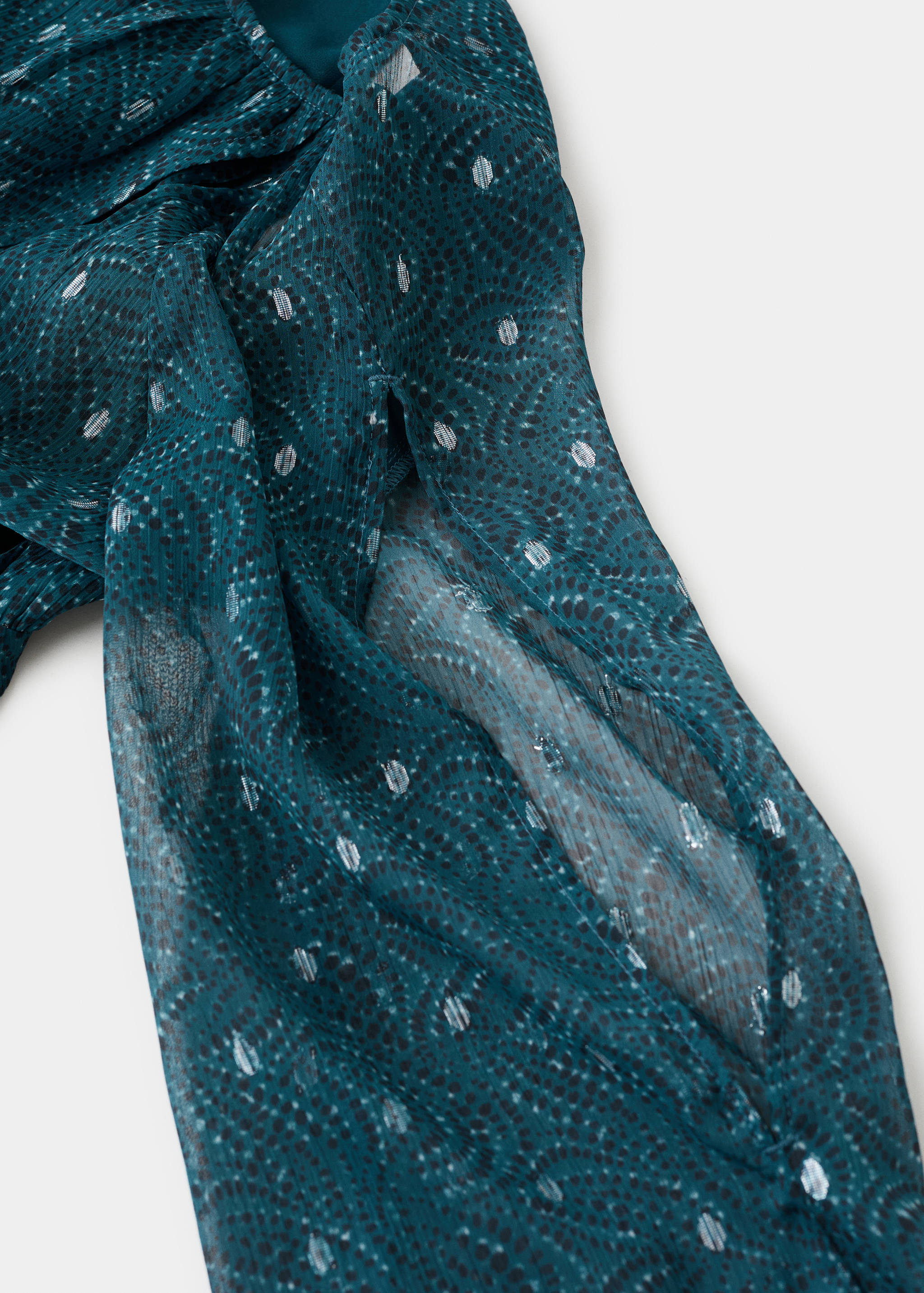 Lurex cut-out print dress - Details of the article 0