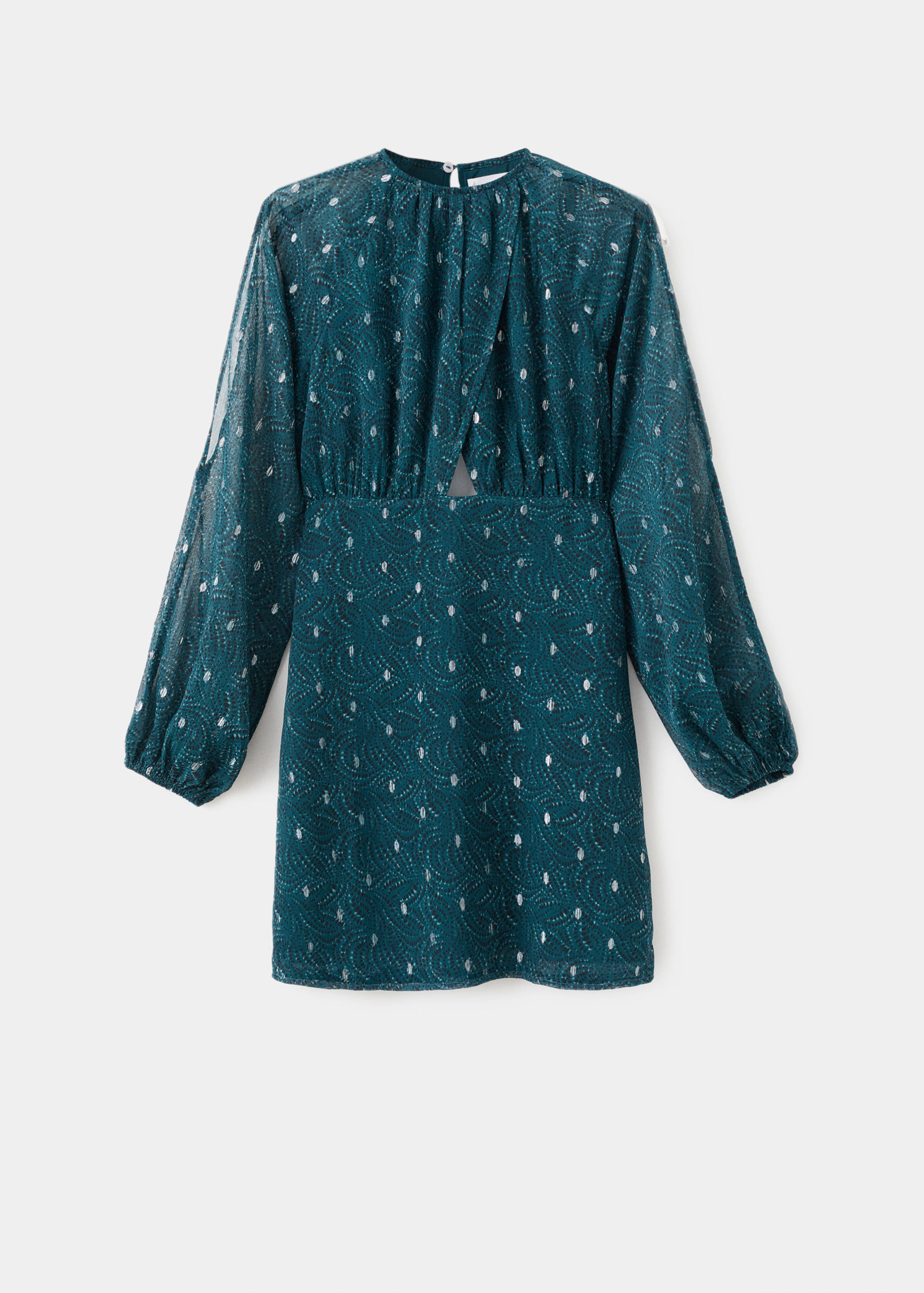 Lurex cut-out print dress - Article without model