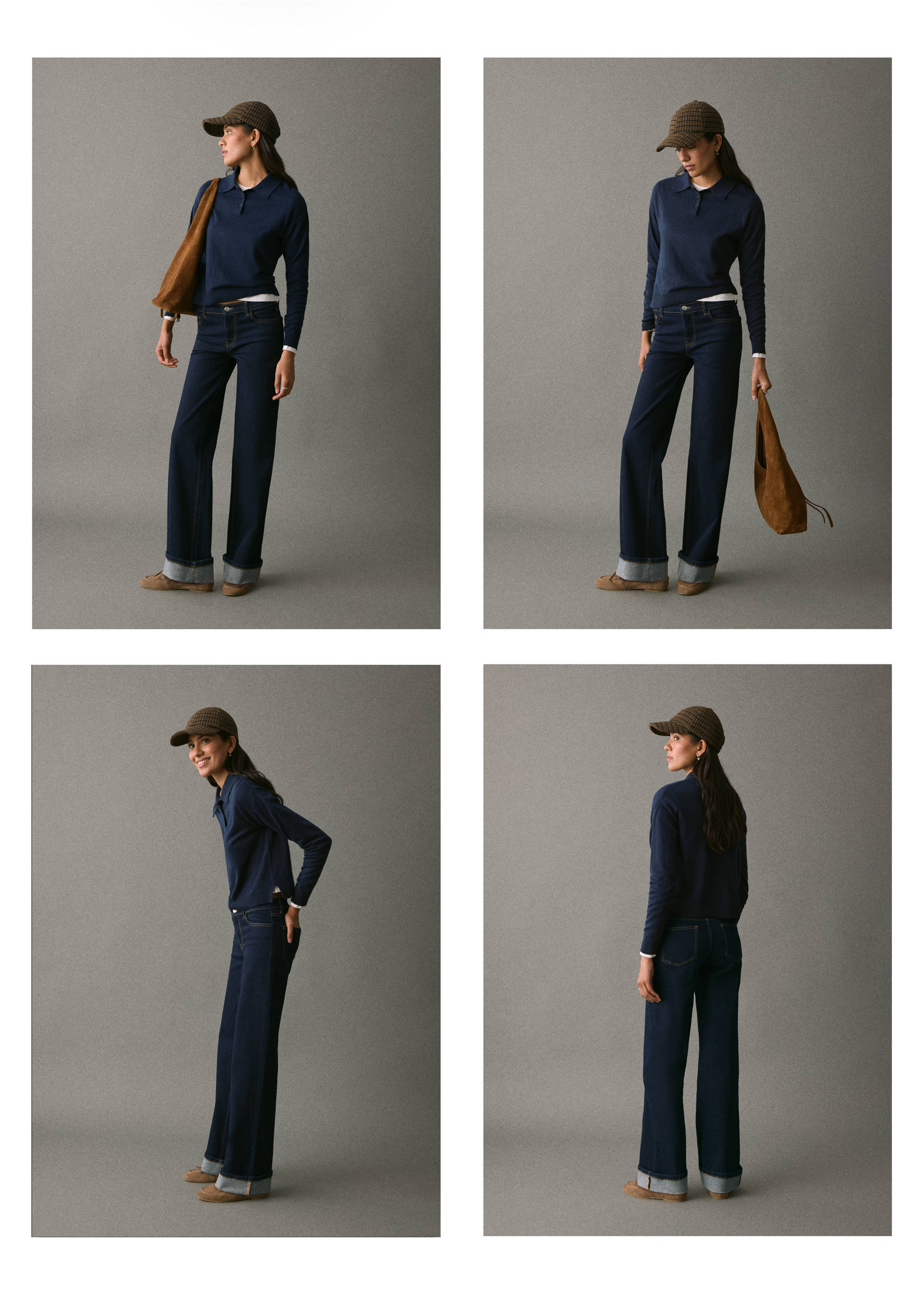 Gerade Jeans mit Umschlag - Detail des Artikels 1, Blau. Ref: 17058283-00.